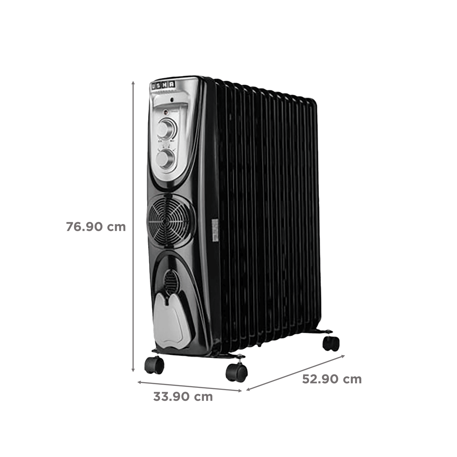 USHA 3809 F 2000W PTC Oil Filled Radiator Room Heater with 9 Fins (Adjustable Thermostat USHA 3809 F 2000W PTC Oil Filled Radiator Room Heater with 9 Fins (Adjustable Thermostat_2