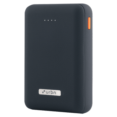 urbn 10000 mAh 12W Fast Charging Power Bank (1 Micro USB Type B, 1 Type C & 2 Type A Ports, Ultra Compact Casing, LED Charging Indicator, Blue)