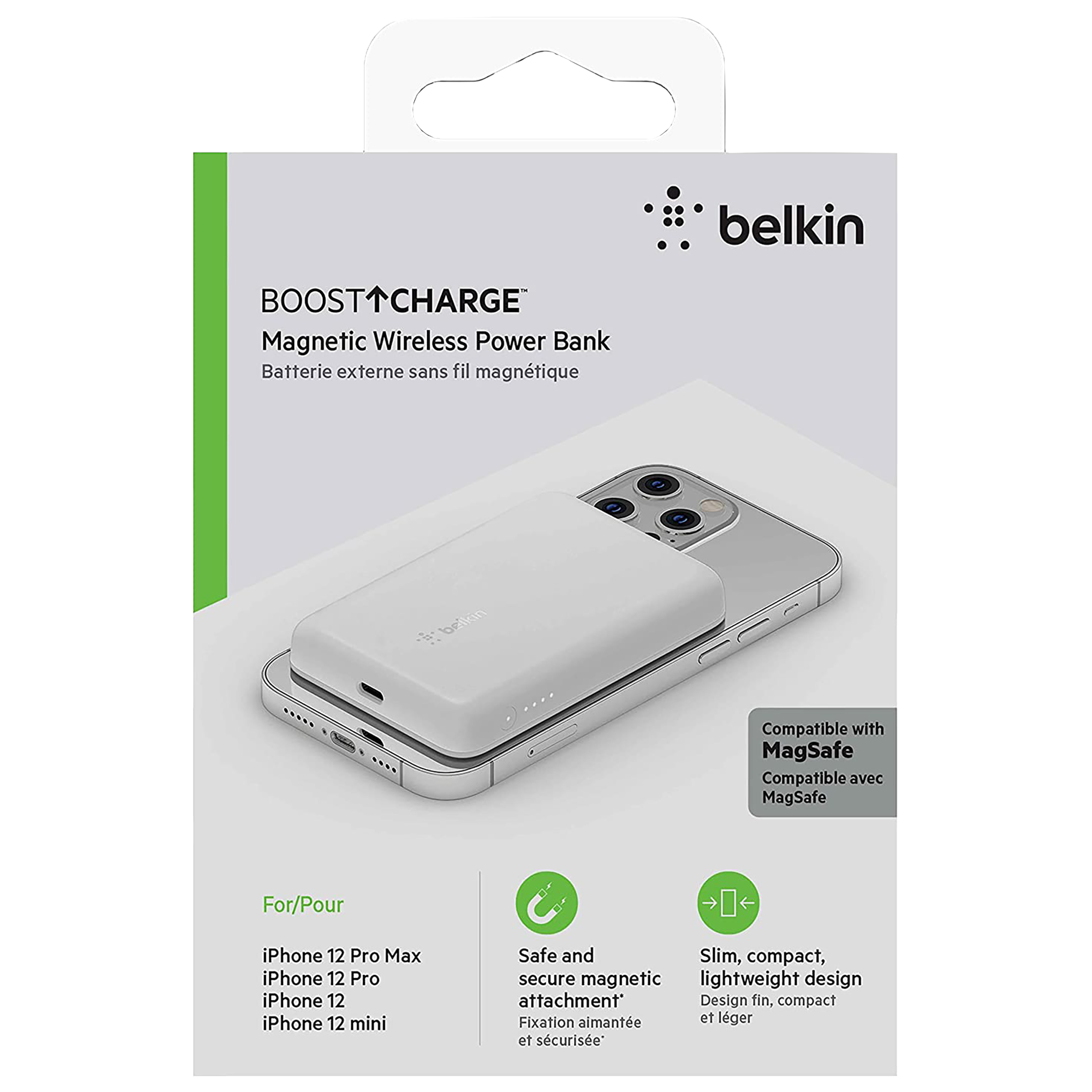 belkin BoostCharge 2500 mAh 5W Power Bank (1 Type C Port, Compatible with MagSafe, White) belkin BoostCharge 2500 mAh 5W Power Bank (1 Type C Port, Compatible with MagSafe, White)_8