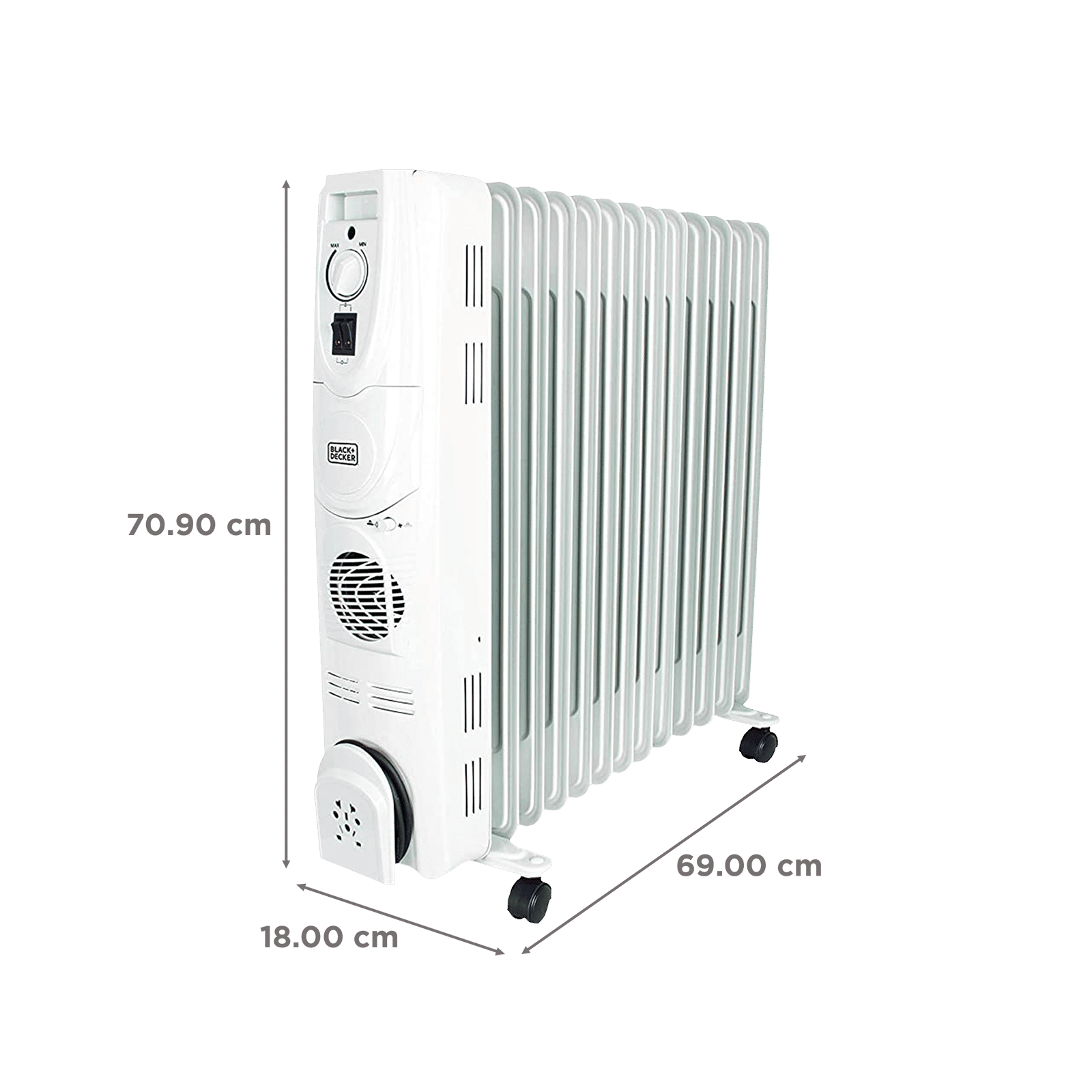 BLACK & DECKER BXRA1301IN 2800W Oil Filled Radiator Room Heater with 13 Fins (Adjustable Thermostat_2