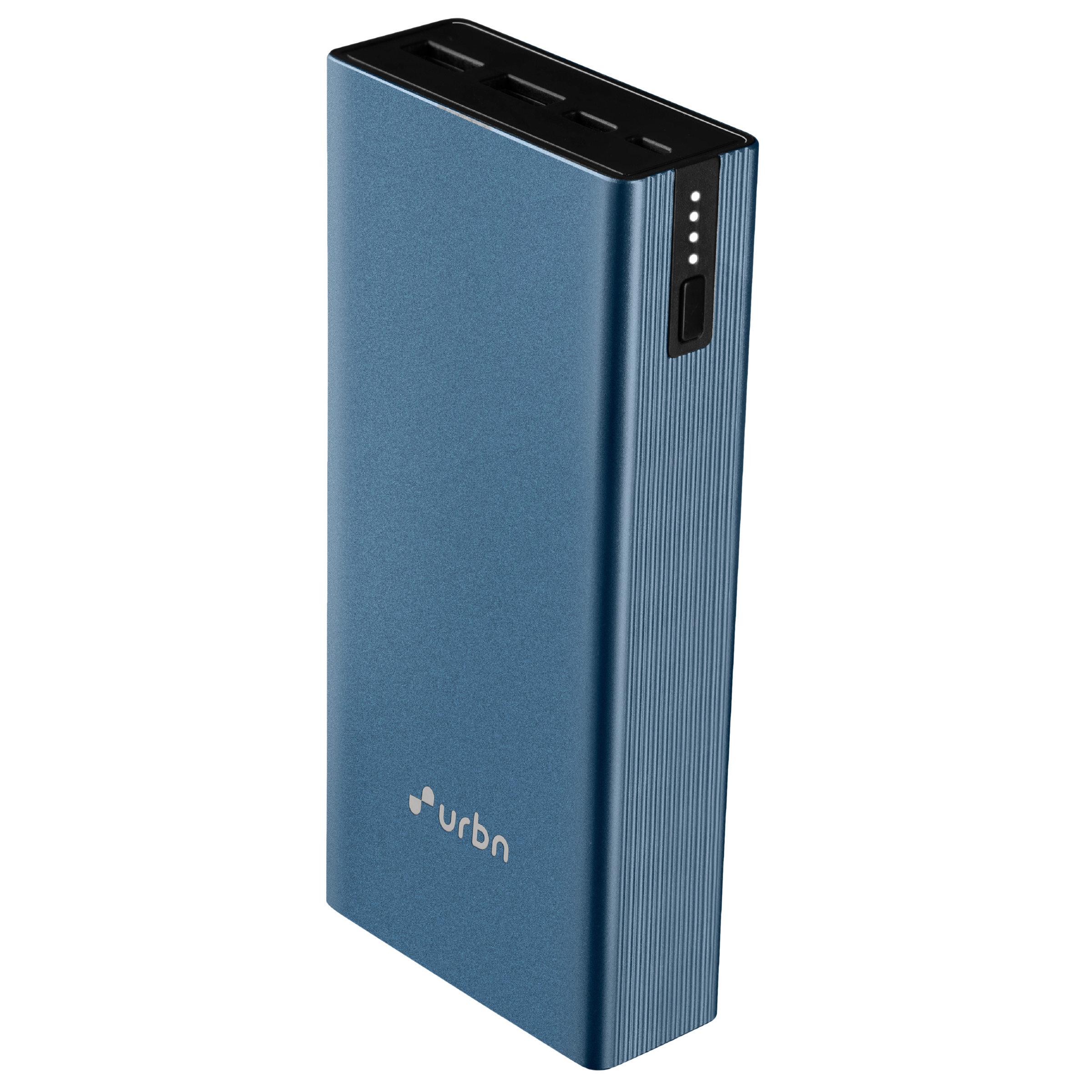 urbn 20000 mAh 12W Fast Charging Power Bank (1 Micro USB Type B, 1 Type C & 2 Type A Ports, Ultra Slim Metal Body, LED Charging Indicator, Blue) urbn 20000 mAh 12W Fast Charging Power Bank (1 Micro USB Type B, 1 Type C & 2 Type A Ports, Ultra Slim Metal Body, LED Charging Indicator, Blue)_1
