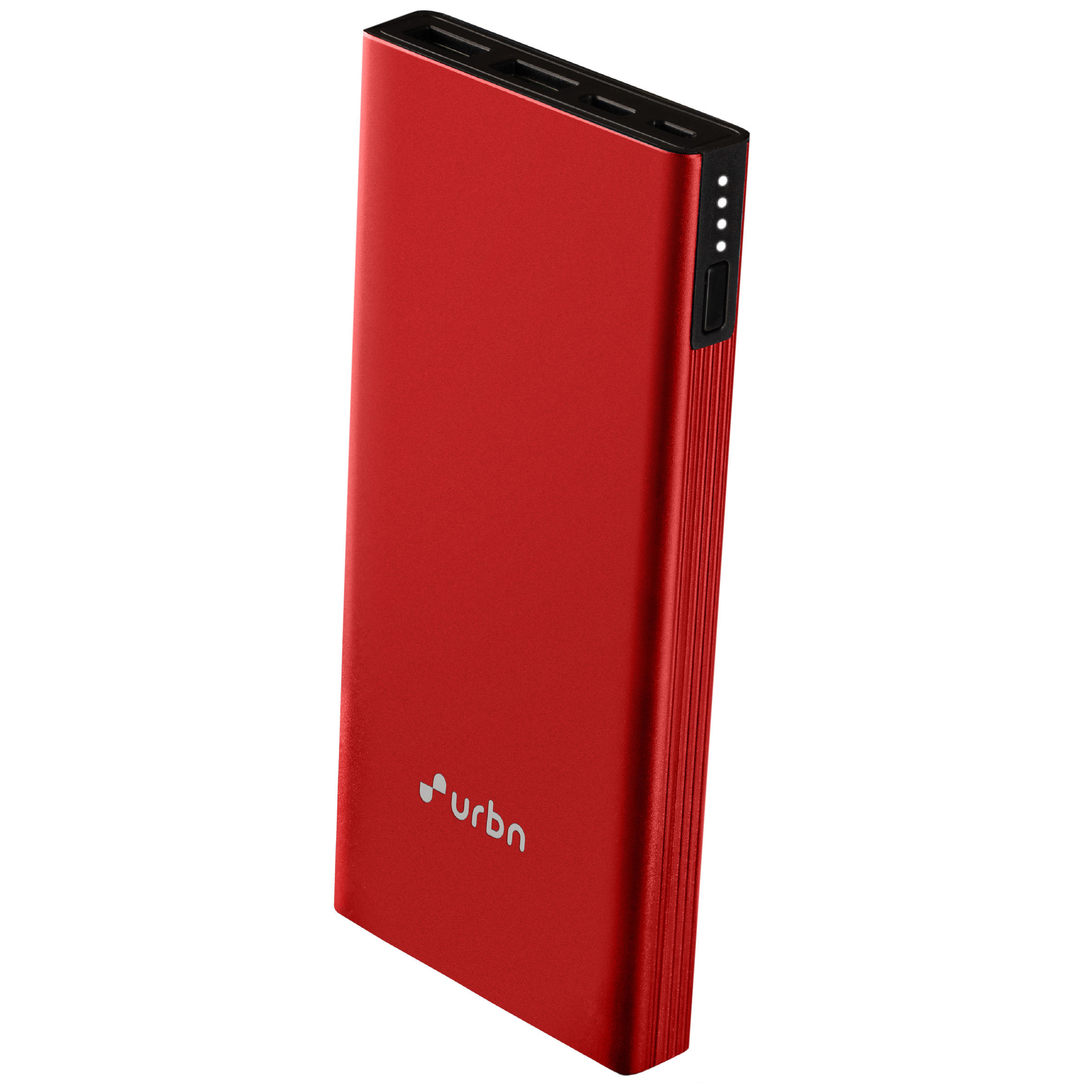 urbn 10000 mAh 20W Fast Charging Power Bank (1 Micro USB Type B, 1 Type C & 2 Type A Ports, Ultra Slim Metal Body, BIS Certified, Red) urbn 10000 mAh 20W Fast Charging Power Bank (1 Micro USB Type B, 1 Type C & 2 Type A Ports, Ultra Slim Metal Body, BIS Certified, Red)_1