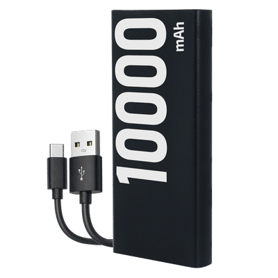 Croma 10000 mAh 22.5W Fast Charging Power Bank (2 Type A, 1 PD Type C & 1 Micro USB Port, Cable included, Apple Compatible, Black)