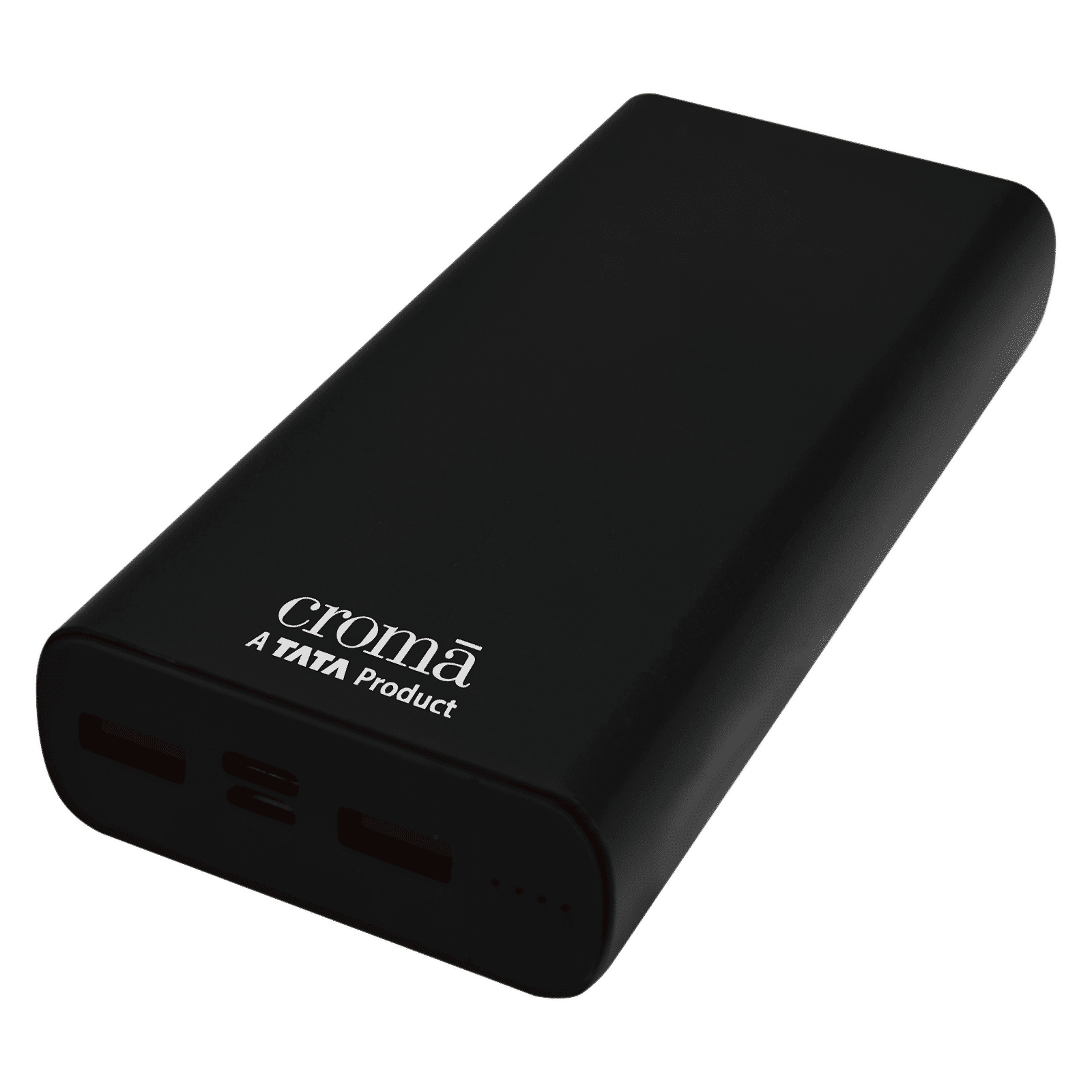 Croma 20000 mAh 22.5W Fast Charging Power Bank (2 Type A, 1 PD Type C & 1 Micro USB Port, Aluminium Casing, Apple Compatible, Black)_1