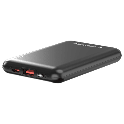 ambrane Powerlit 10000 mAh 22.5W Fast Charging Power Bank (1 Type A and 1 Type C Ports, Dual BoostedSpeed Output, Black)