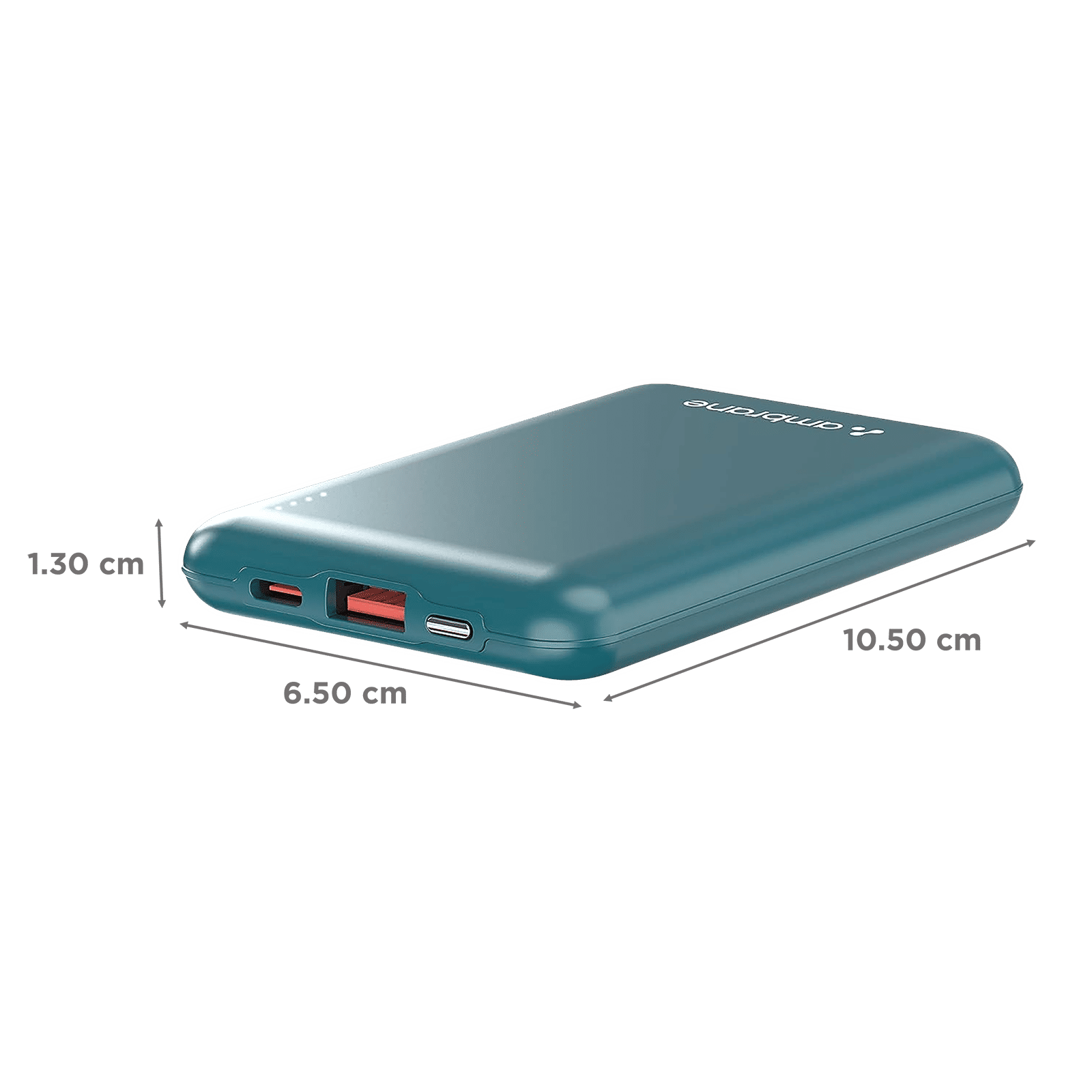 ambrane Powerlit 10000 mAh 22.5W Fast Charging Power Bank (1 Type A and 1 Type C Ports, Dual BoostedSpeed Output, Green) ambrane Powerlit 10000 mAh 22.5W Fast Charging Power Bank (1 Type A and 1 Type C Ports, Dual BoostedSpeed Output, Green)_2