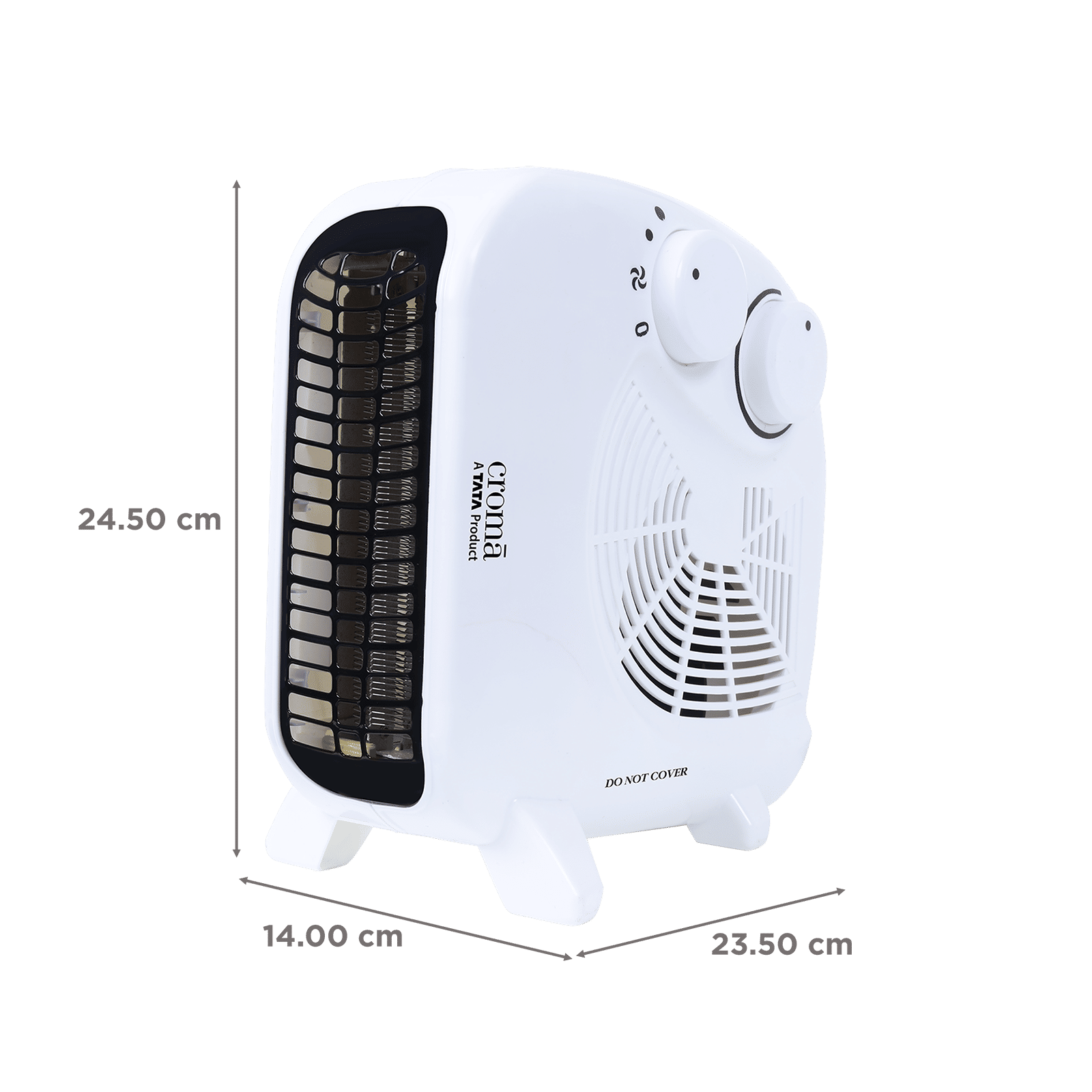 Croma 1400W Fan Room Heater with Adjustable Thermostat (Noiseless Operation_2