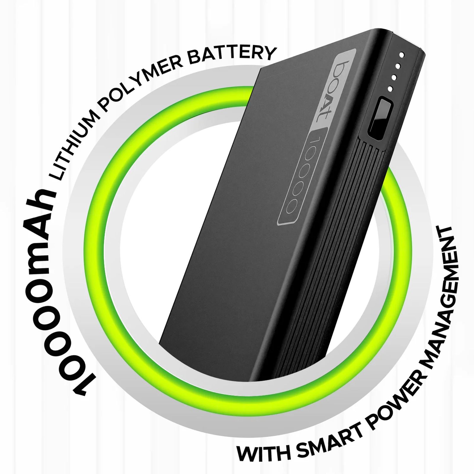 boAt Energyshroom PB300 10000 mAh 22.5W Fast Charging Power Bank (2 Type A, 1 Micro USB & 1 Type C Ports, Sleek Aluminium Casing, LED Indicators, Carbon Black) boAt Energyshroom PB300 10000 mAh 22.5W Fast Charging Power Bank (2 Type A, 1 Micro USB & 1 Type C Ports, Sleek Aluminium Casing, LED Indicators, Carbon Black)_4