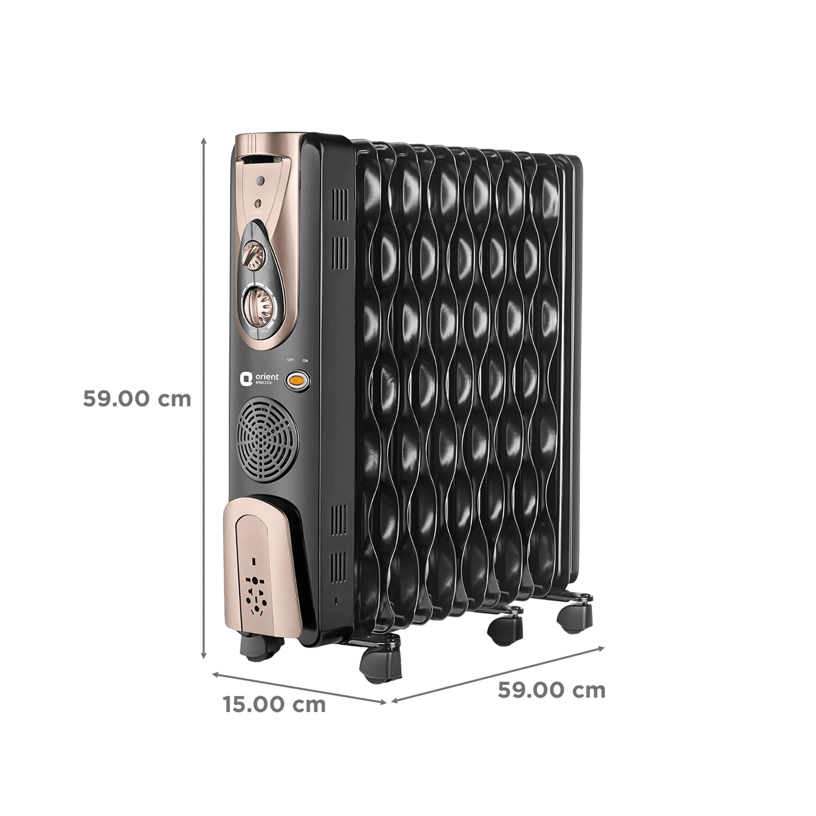Orient Comforter Collection 2900W PTC Fan Oil Filled Radiator Room Heater with 13 Fins (Auto Shut-off_2