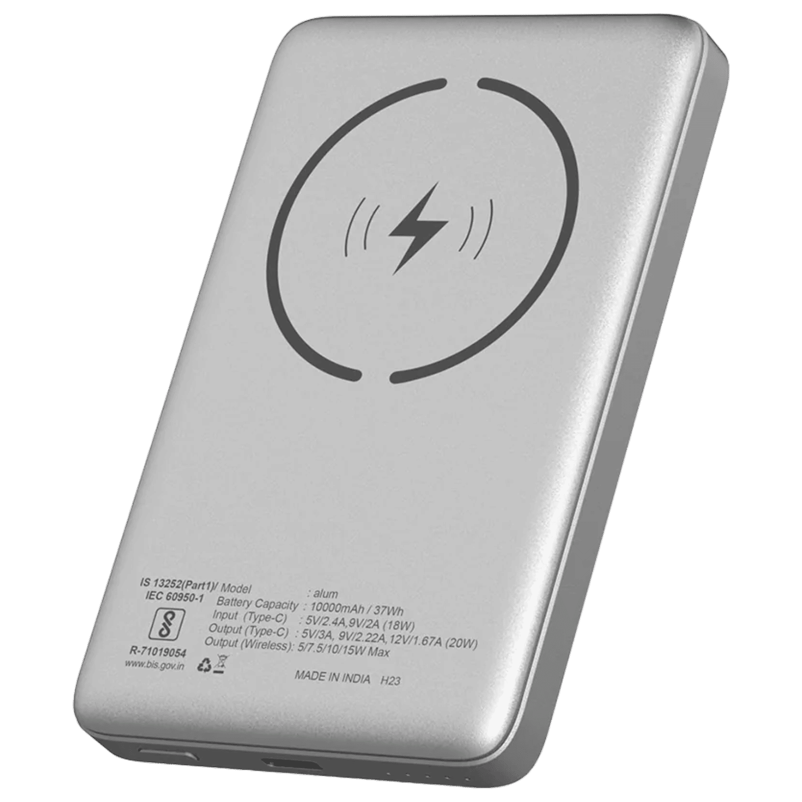 stuffcool Alum 10000 mAh 20W Fast Charging Power Bank (1 Type C Port, Short Circuit Protection, Silver) stuffcool Alum 10000 mAh 20W Fast Charging Power Bank (1 Type C Port, Short Circuit Protection, Silver)_2
