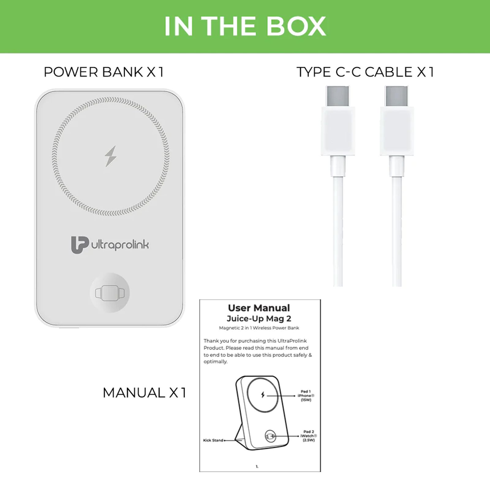 ultraprolink Juice Up Mag 10000 mAh 20W Fast Charging Power Bank (1 Type C Ports, Wireless Charging, White) ultraprolink Juice Up Mag 10000 mAh 20W Fast Charging Power Bank (1 Type C Ports, Wireless Charging, White)_8