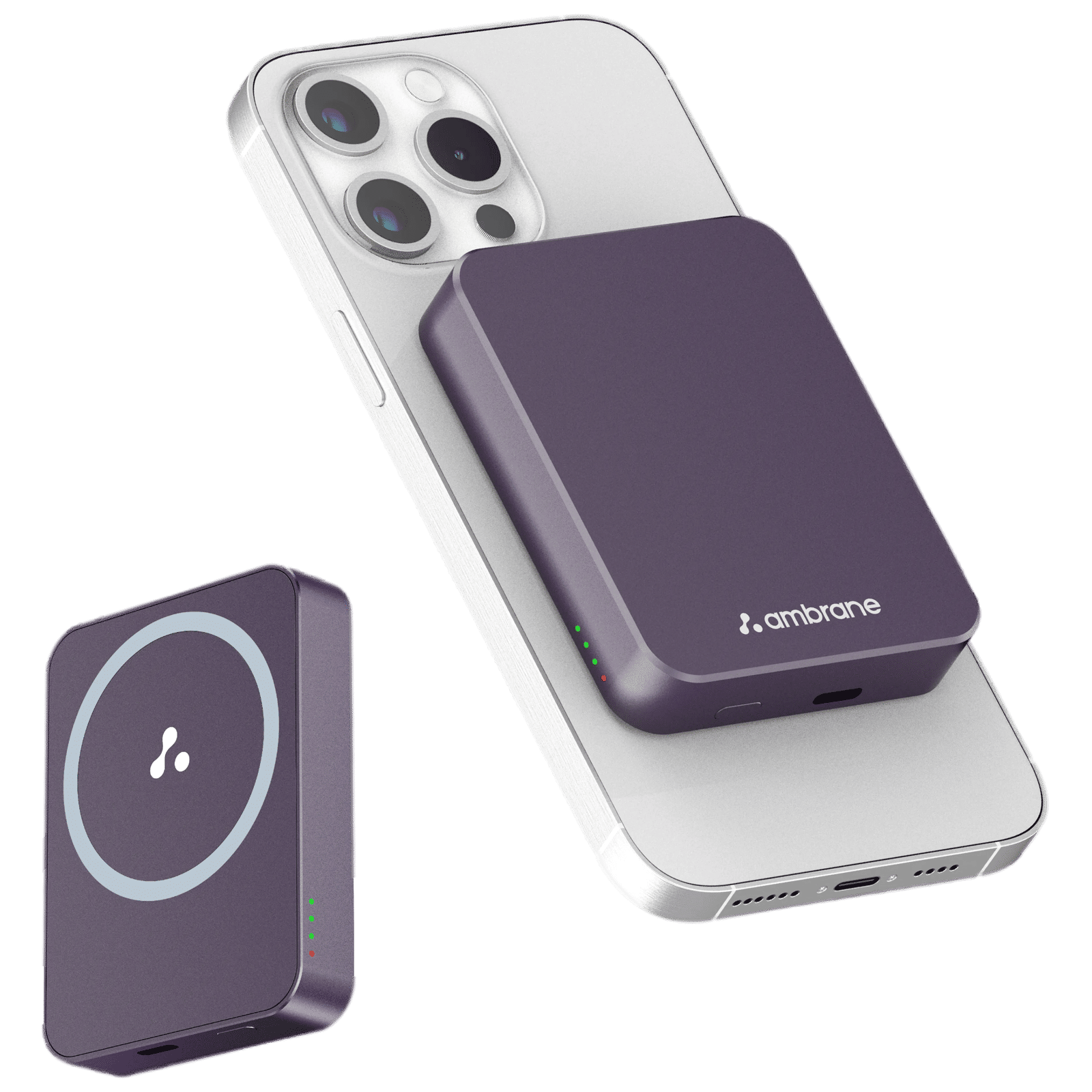 ambrane Aerosync PB 5 5000 mAh 20W Fast Charging Power Bank (1 Type C Port, Premium Metal Casing, Magsafe Compatibility, Purple) ambrane Aerosync PB 5 5000 mAh 20W Fast Charging Power Bank (1 Type C Port, Premium Metal Casing, Magsafe Compatibility, Purple)_1
