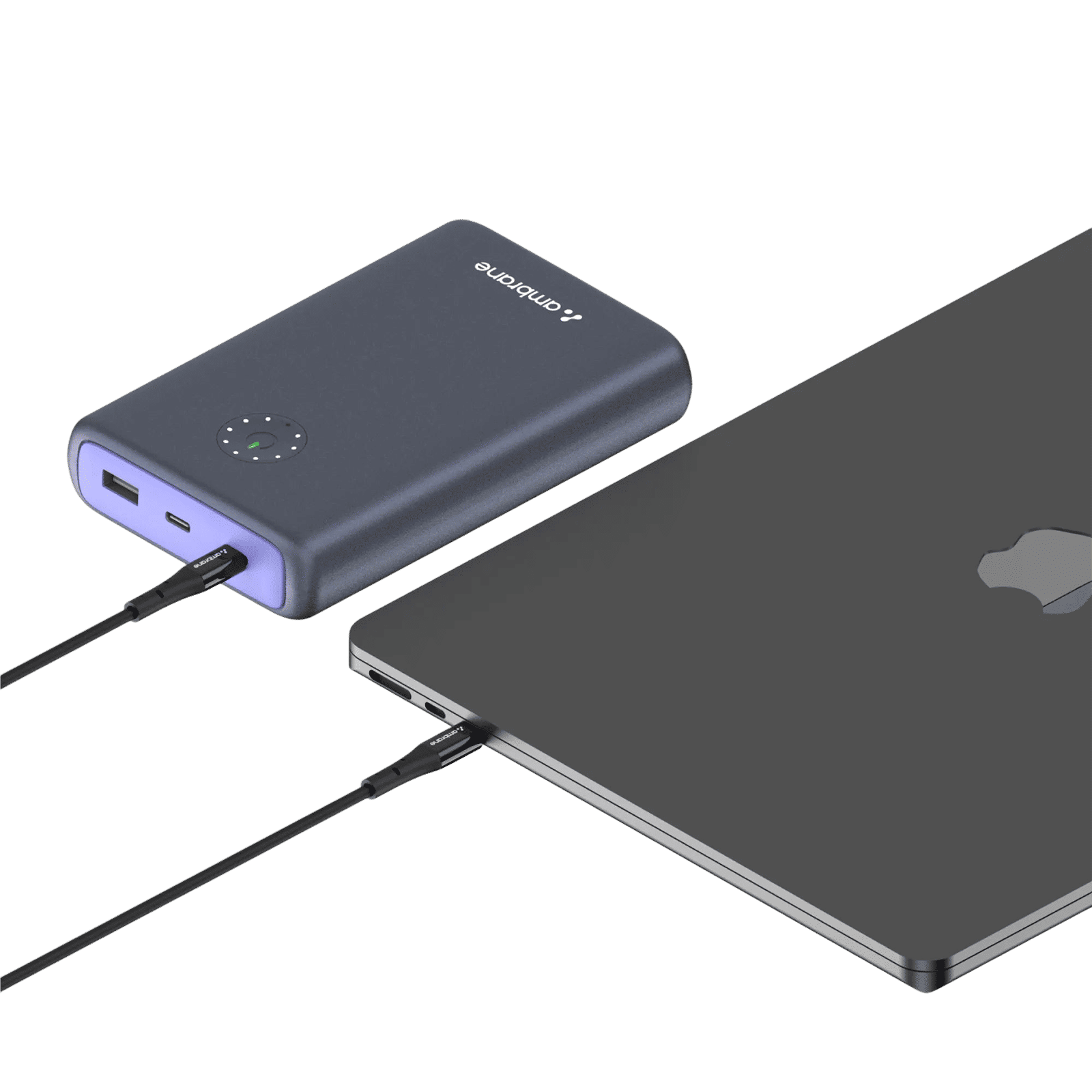 ambrane Powerlit Ultra Lite 20000 mAh 85W Fast Charging Power Bank (2 Type C & 1 Type A Ports, Multi Layers of Chipset Protection, Black)_4