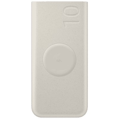SAMSUNG 10000 mAh 25W Fast Charging Power Bank (2 Type C Ports, Wireless Charging, Beige)