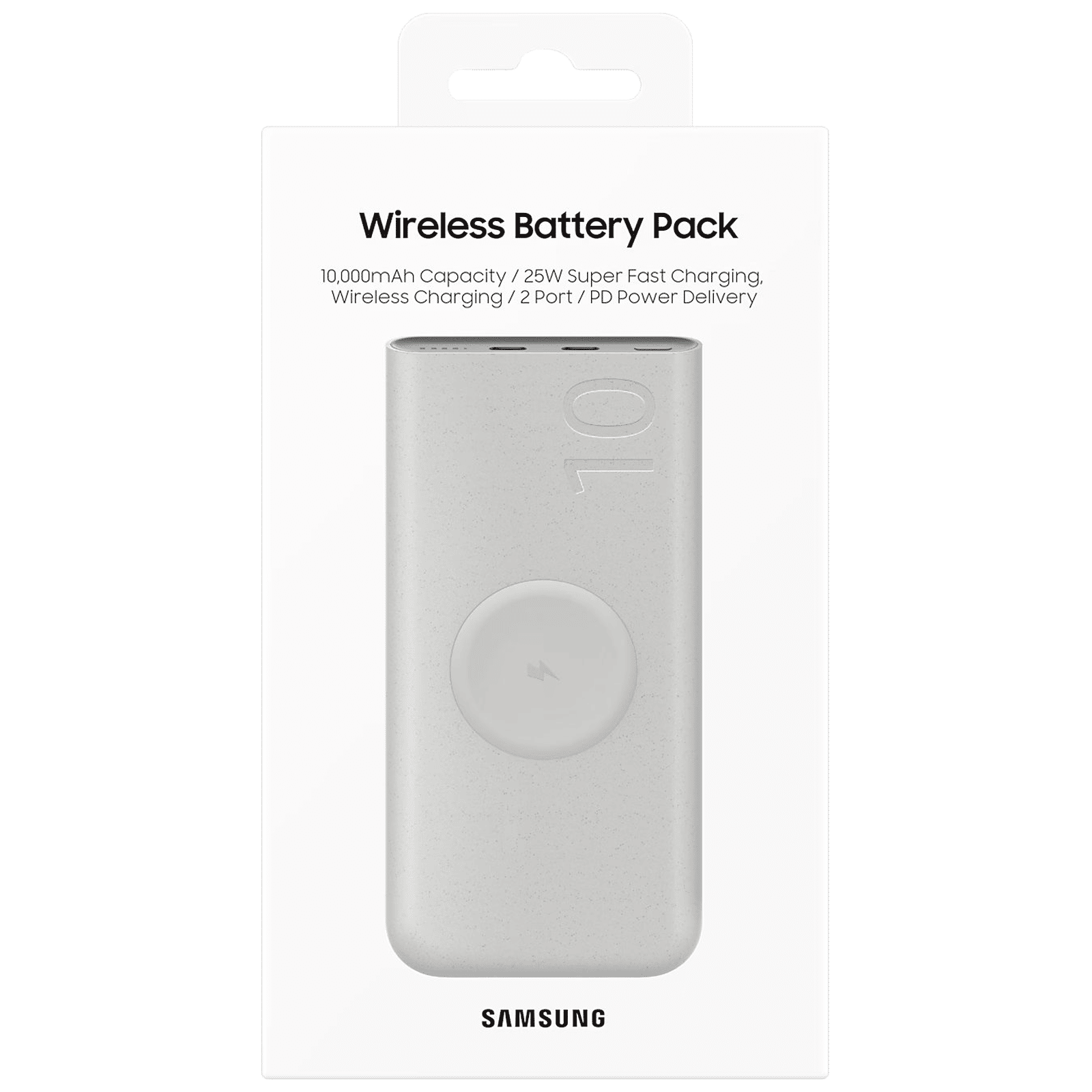 SAMSUNG 10000 mAh 25W Fast Charging Power Bank (2 Type C Ports, Wireless Charging, Beige)_9