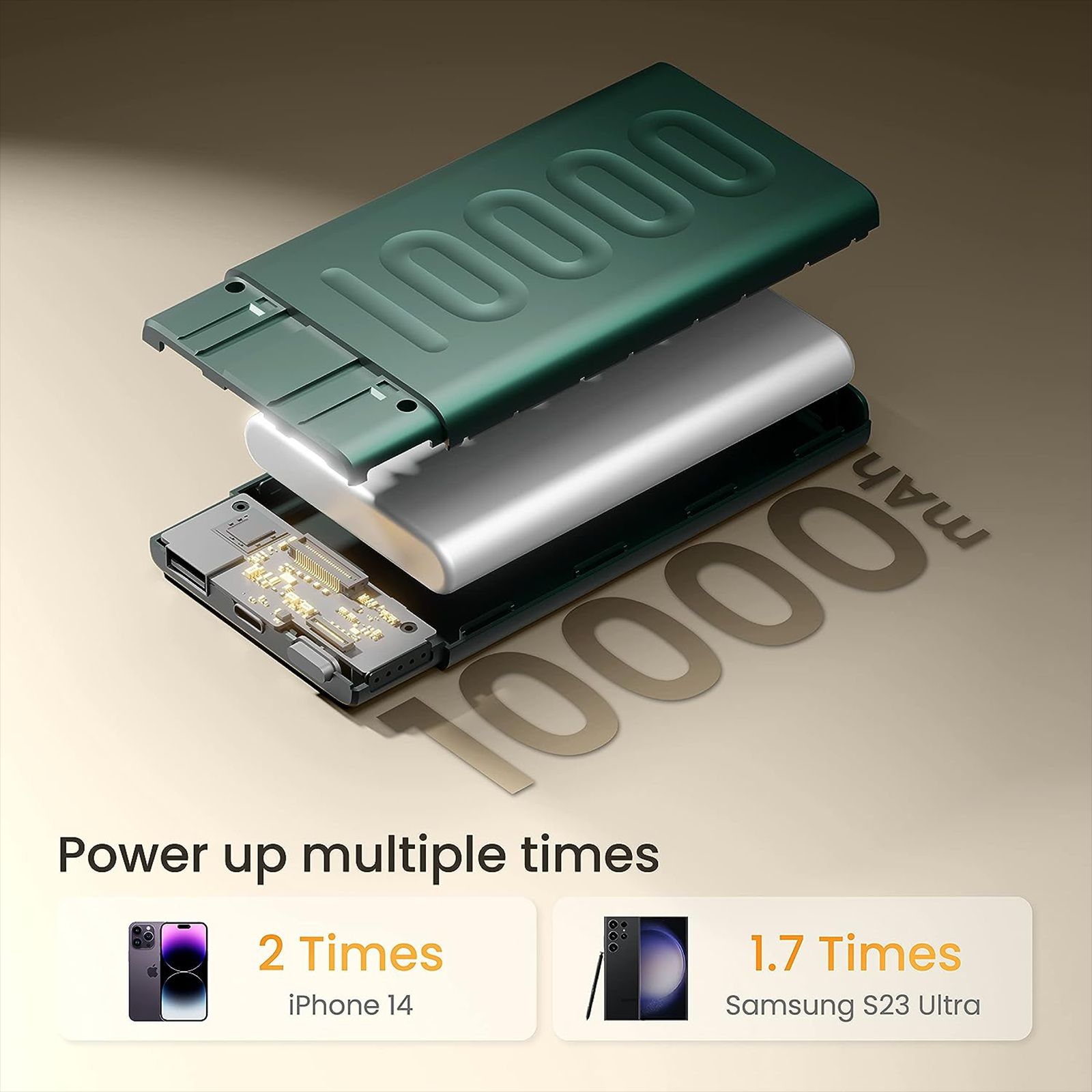 ambrane Stylo 10000 mAh 22.5W Fast Charging Power Bank (1 Type A & 1 Type C Ports, 12 Layers of Advanced Chipset Protection, Green) ambrane Stylo 10000 mAh 22.5W Fast Charging Power Bank (1 Type A & 1 Type C Ports, 12 Layers of Advanced Chipset Protection, Green)_5