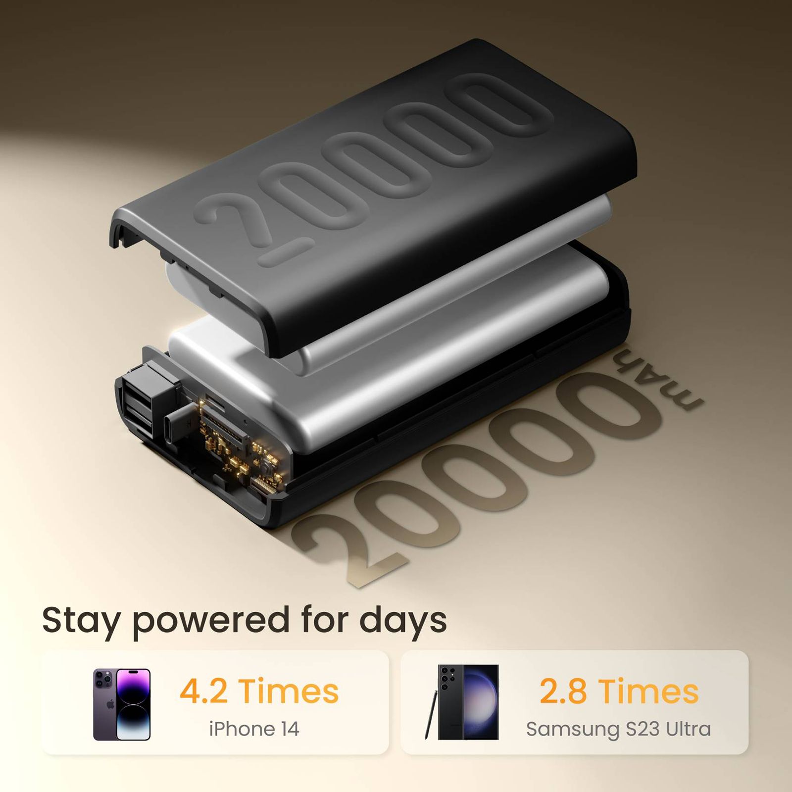 ambrane Stylo 20000 mAh 22.5W Fast Charging Power Bank (2 Type A & 1 Type C Ports, 12 Layers of Advanced Chipset Protection, Black) ambrane Stylo 20000 mAh 22.5W Fast Charging Power Bank (2 Type A & 1 Type C Ports, 12 Layers of Advanced Chipset Protection, Black)_5