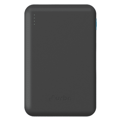 urbn Nano Slim 10000 mAh 22.5W Fast Charging Power Bank (2 Type C & 1 Type A Ports, 12 Layers Circuit Protection, Black)