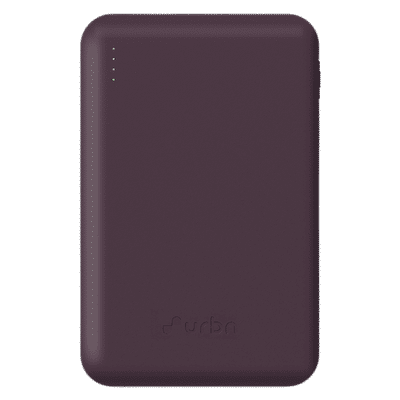 urbn Nano Slim 10000 mAh 22.5W Fast Charging Power Bank (2 Type C & 1 Type A Ports, 12 Layers Circuit Protection, Purple)