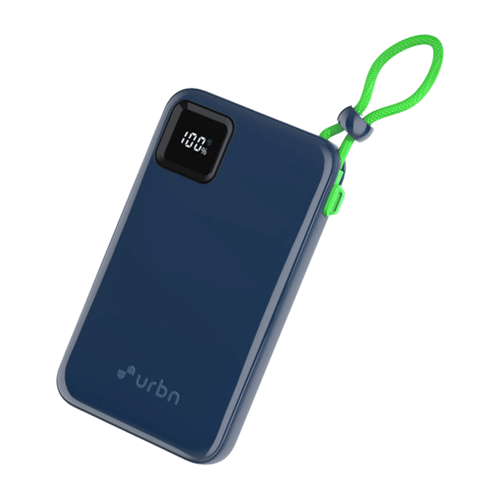 urbn Ultra Link 10000 mAh 22.5W Fast Charging Power Bank (1 Type A & 2 Type C Ports, Smart LED Display, Blue) urbn Ultra Link 10000 mAh 22.5W Fast Charging Power Bank (1 Type A & 2 Type C Ports, Smart LED Display, Blue)_1