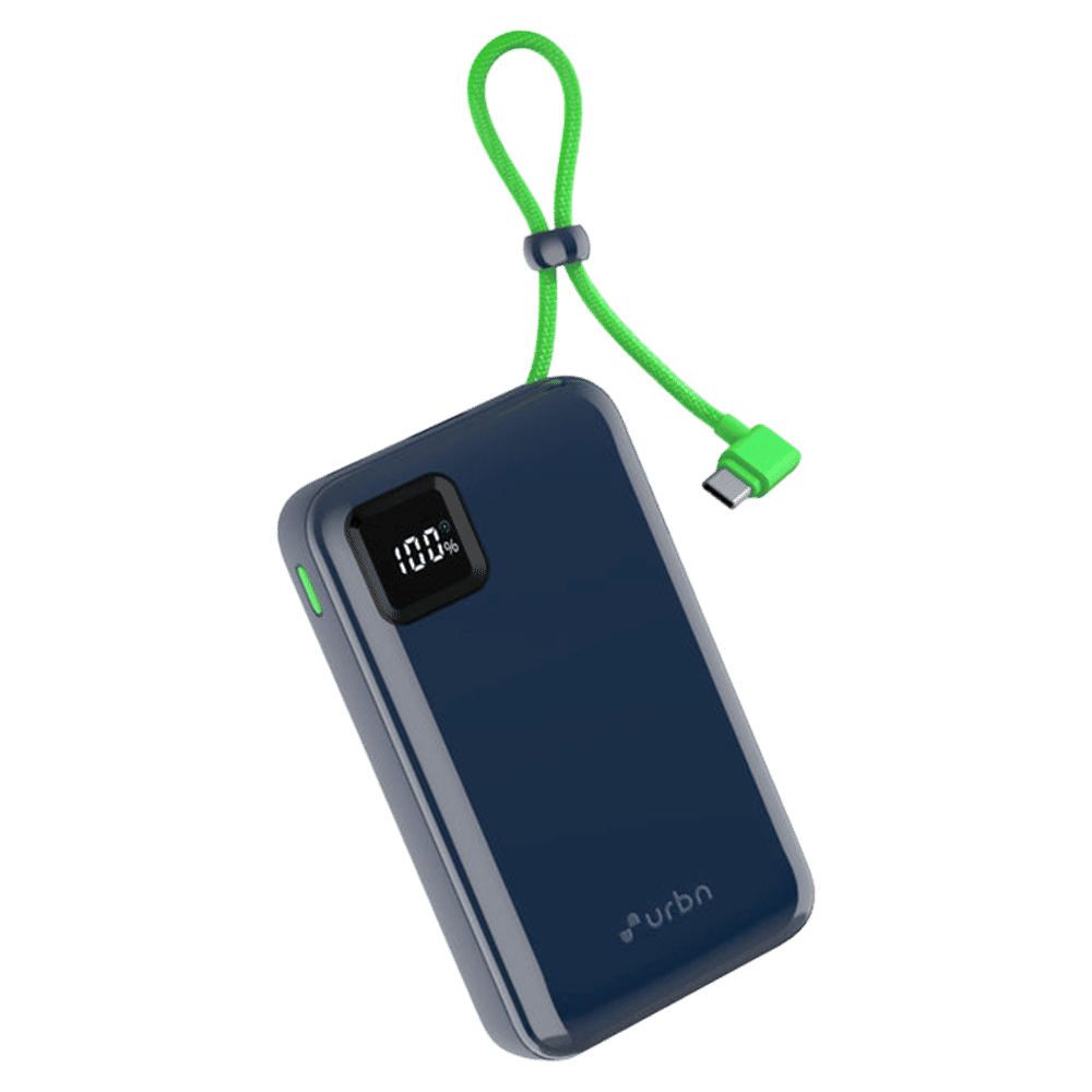 urbn Ultra Link 20000 mAh 22.5W Fast Charging Power Bank (1 Type A & 2 Type C Ports, Smart LED Display, Blue)_4