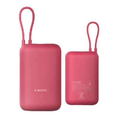 Xiaomi Pocket 10000 mAh 22.5W Fast Charging Power Bank (2 Type A & 1 Type C Ports, Quick Charge 3.0, Maroon)
