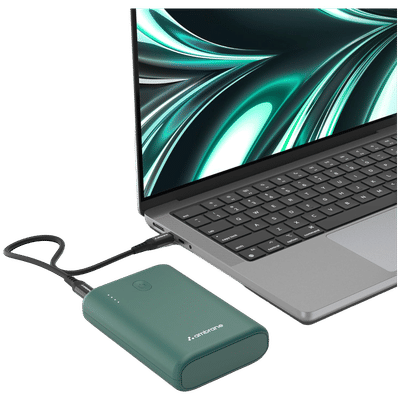 ambrane PowerLit 45 15000 mAh 45W Fast Charging Power Bank (1 Type A & 2 Type C Ports, Advanced Chipset Protection, Green)