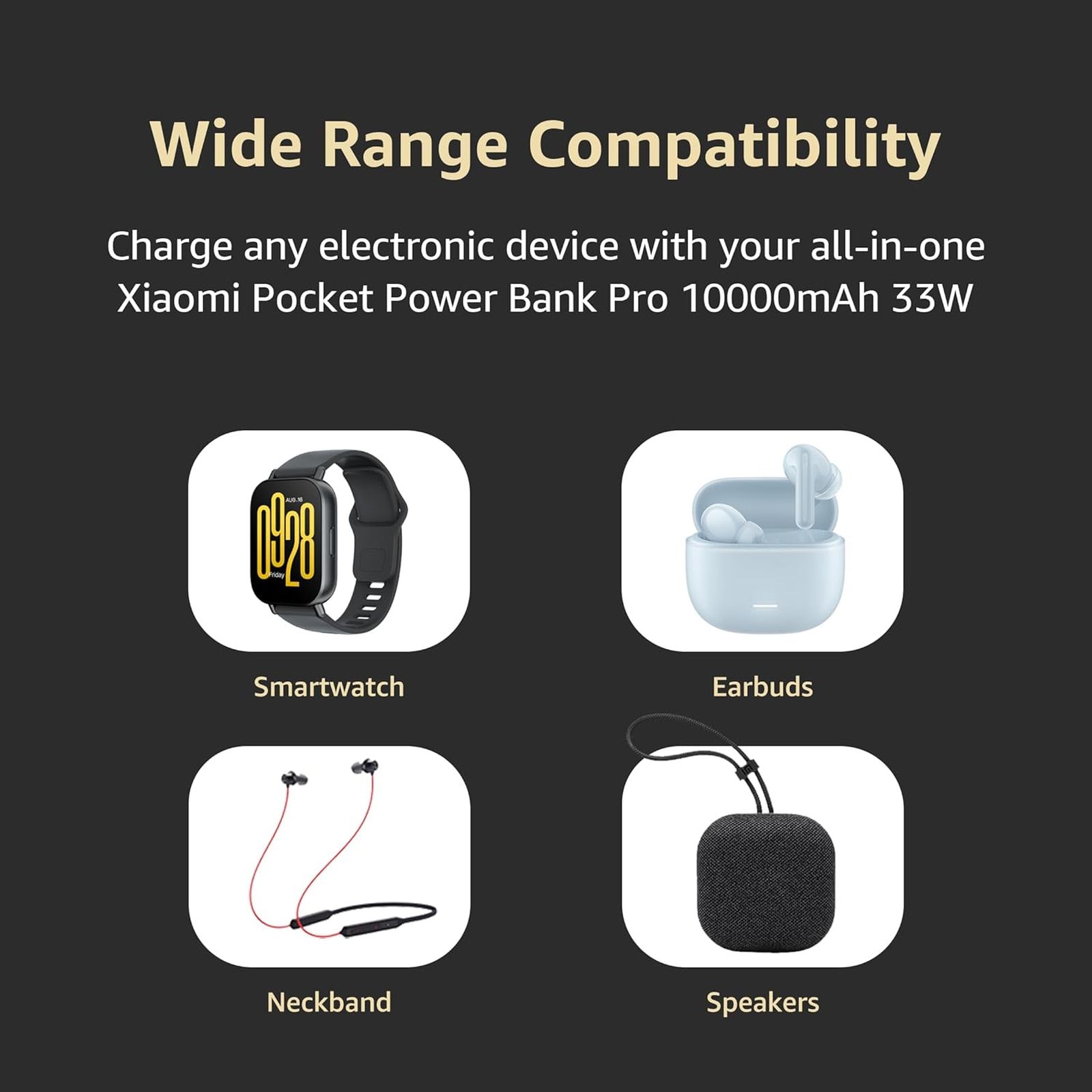 Xiaomi Pocket Pro 10000 mAh 33W Fast Charging Power Bank (2 Type A & 1 Type C Ports, PC plus ABS Casing, Short Circuit Protection, Black) Xiaomi Pocket Pro 10000 mAh 33W Fast Charging Power Bank (2 Type A & 1 Type C Ports, PC plus ABS Casing, Short Circuit Protection, Black)_5