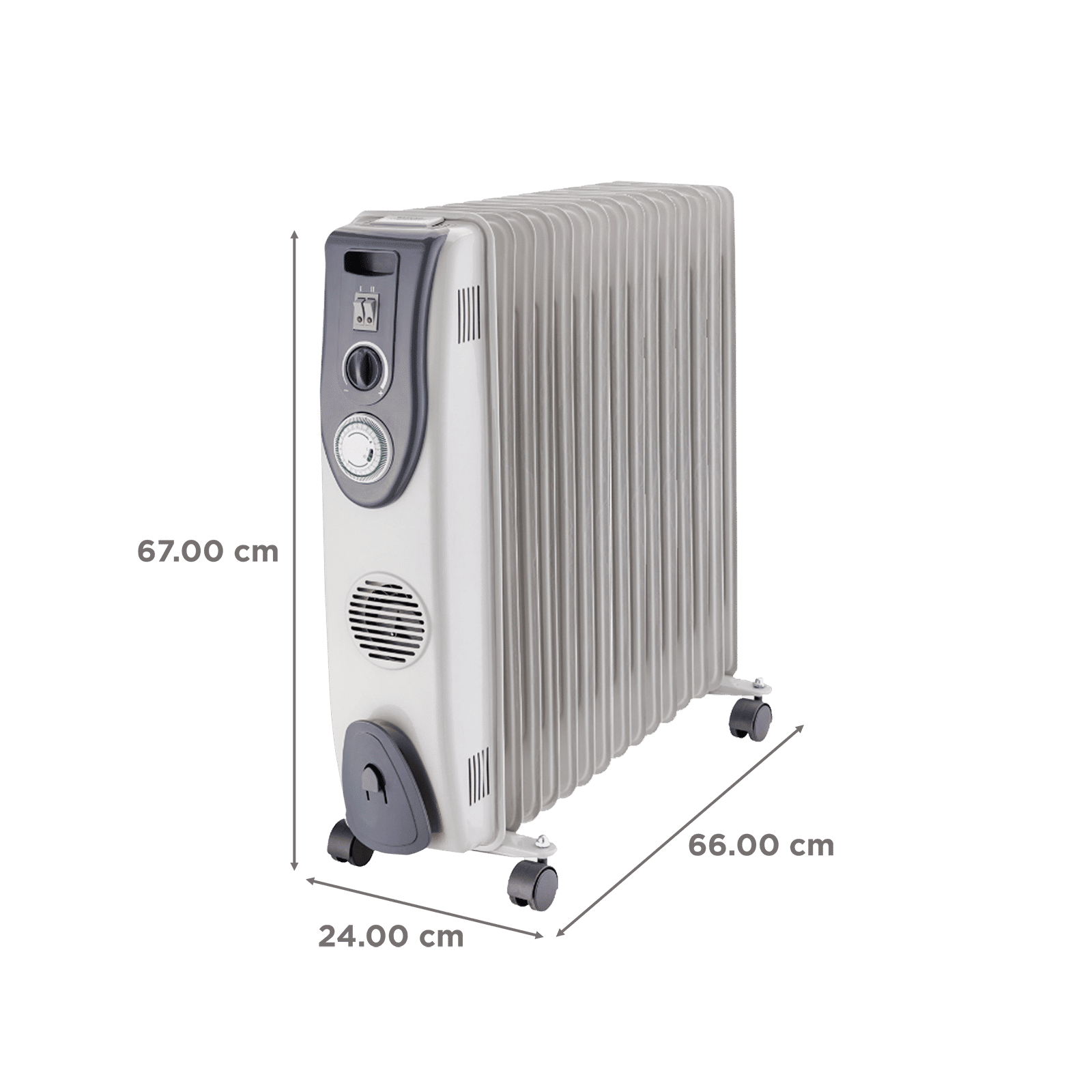 Russell Hobbs 3200 Watts Oil Filled Room Heater (24 Hour Adjustable Timer, ROR15XLTF, Grey) Russell Hobbs 3200 Watts Oil Filled Room Heater (24 Hour Adjustable Timer, ROR15XLTF, Grey)_2