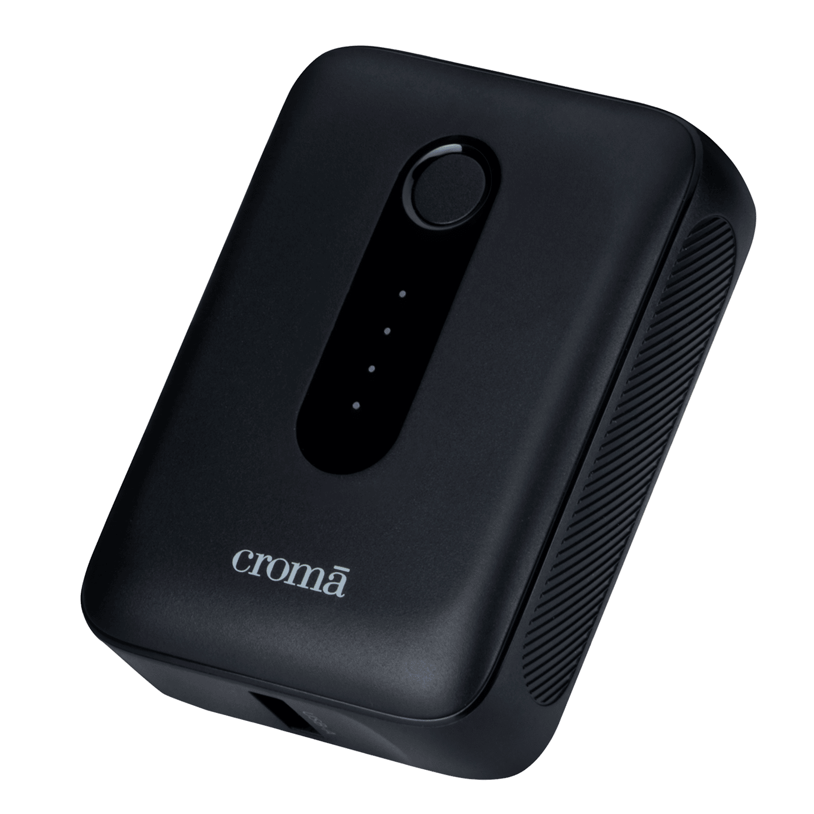 Croma Compact 10000 mAh 30W Fast Charging Power Bank (1 Type A & 1 Type C Port, Multi-Level Protection for Safe Charging, Black)_1