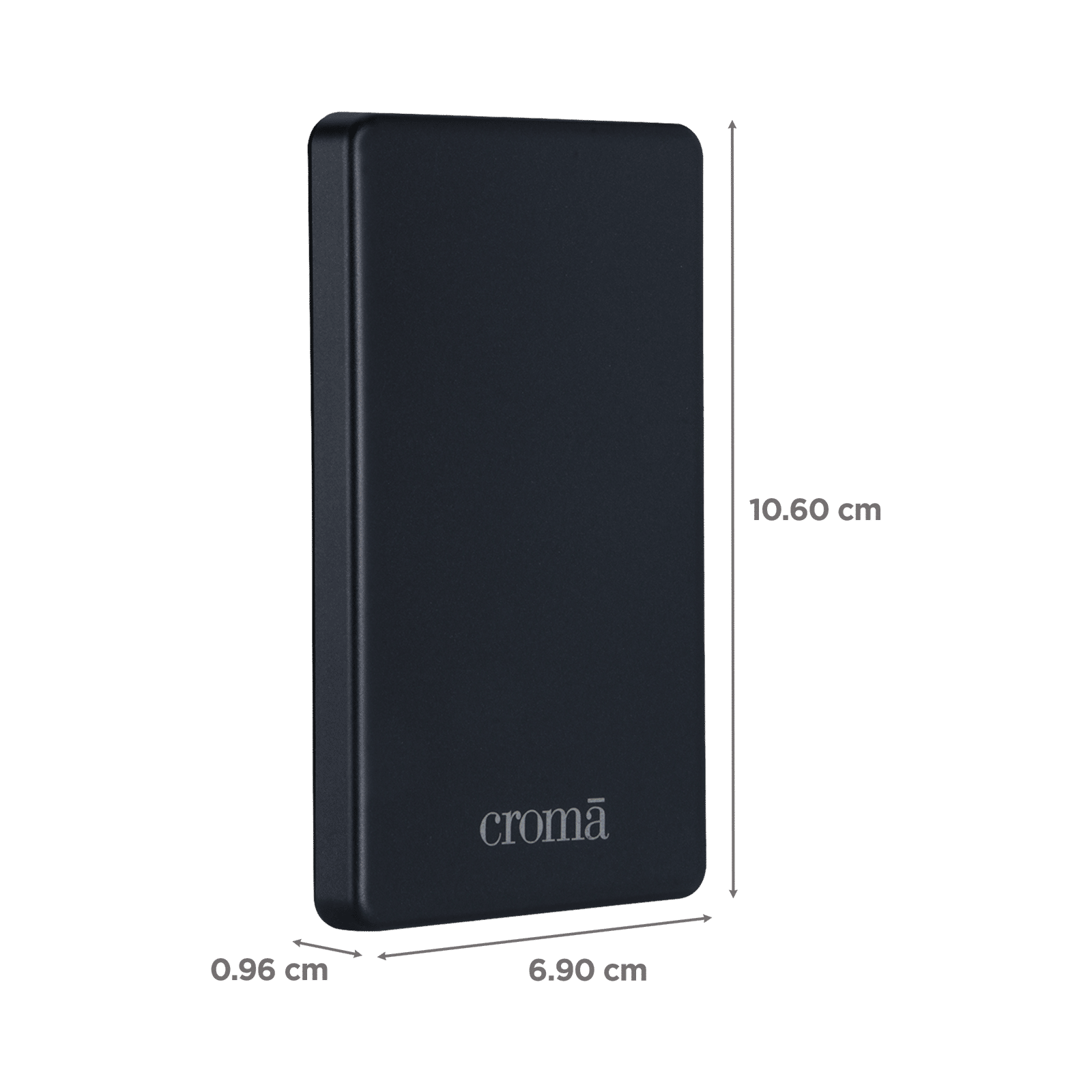 Croma 5000 mAh 20W Fast Charging Power Bank (1 Type C Port, Durable Plastic Case, Magsafe Compatible, Black)_2