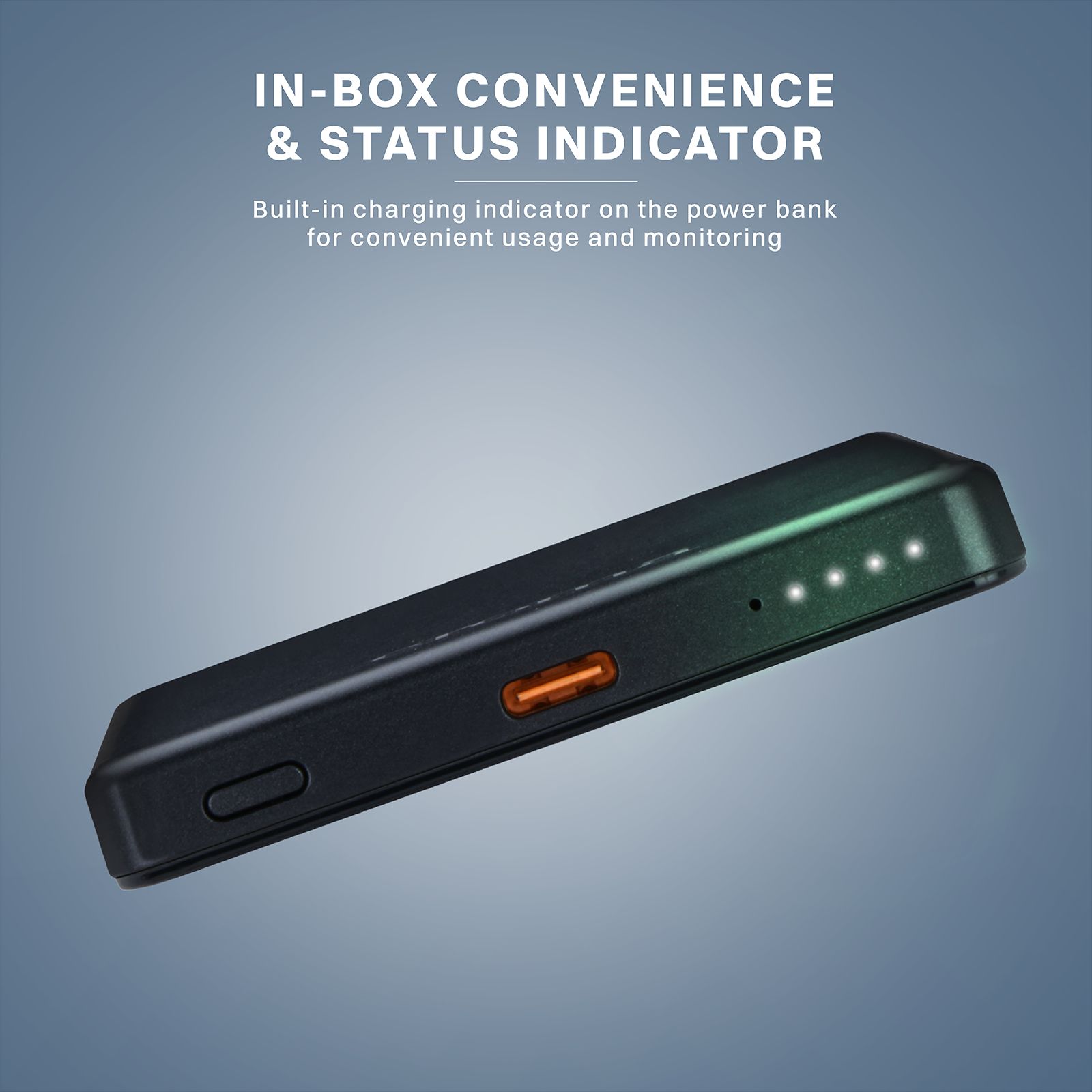 Croma 5000 mAh 20W Fast Charging Power Bank (1 Type C Port, Durable Plastic Case, Magsafe Compatible, Black)_7