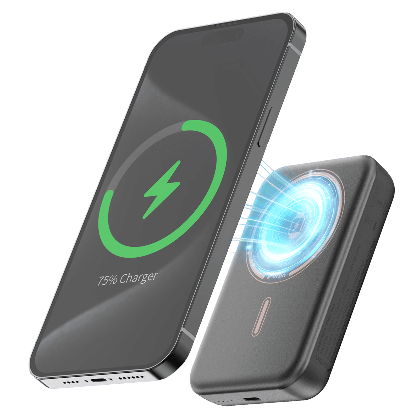 Urbn Curve 10000 mAh 20W Fast Charging Power Bank (1 Type C Port, MagSafe Compatible, Soft Touch Finish, Travel Friendly, Gray Gun Metal) Urbn Curve 10000 mAh 20W Fast Charging Power Bank (1 Type C Port, MagSafe Compatible, Soft Touch Finish, Travel Friendly, Gray Gun Metal)_6
