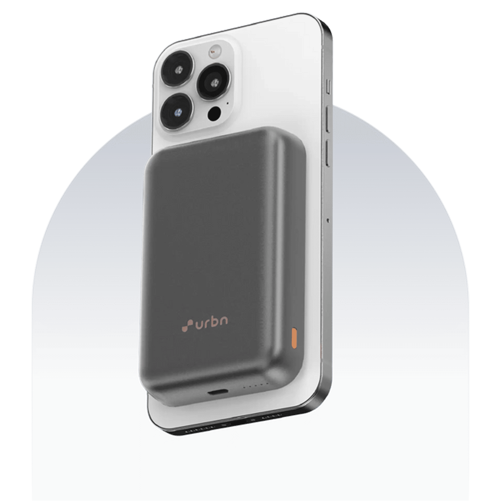 Urbn Curve 10000 mAh 20W Fast Charging Power Bank (1 Type C Port, MagSafe Compatible, Soft Touch Finish, Travel Friendly, Gray Gun Metal) Urbn Curve 10000 mAh 20W Fast Charging Power Bank (1 Type C Port, MagSafe Compatible, Soft Touch Finish, Travel Friendly, Gray Gun Metal)_7