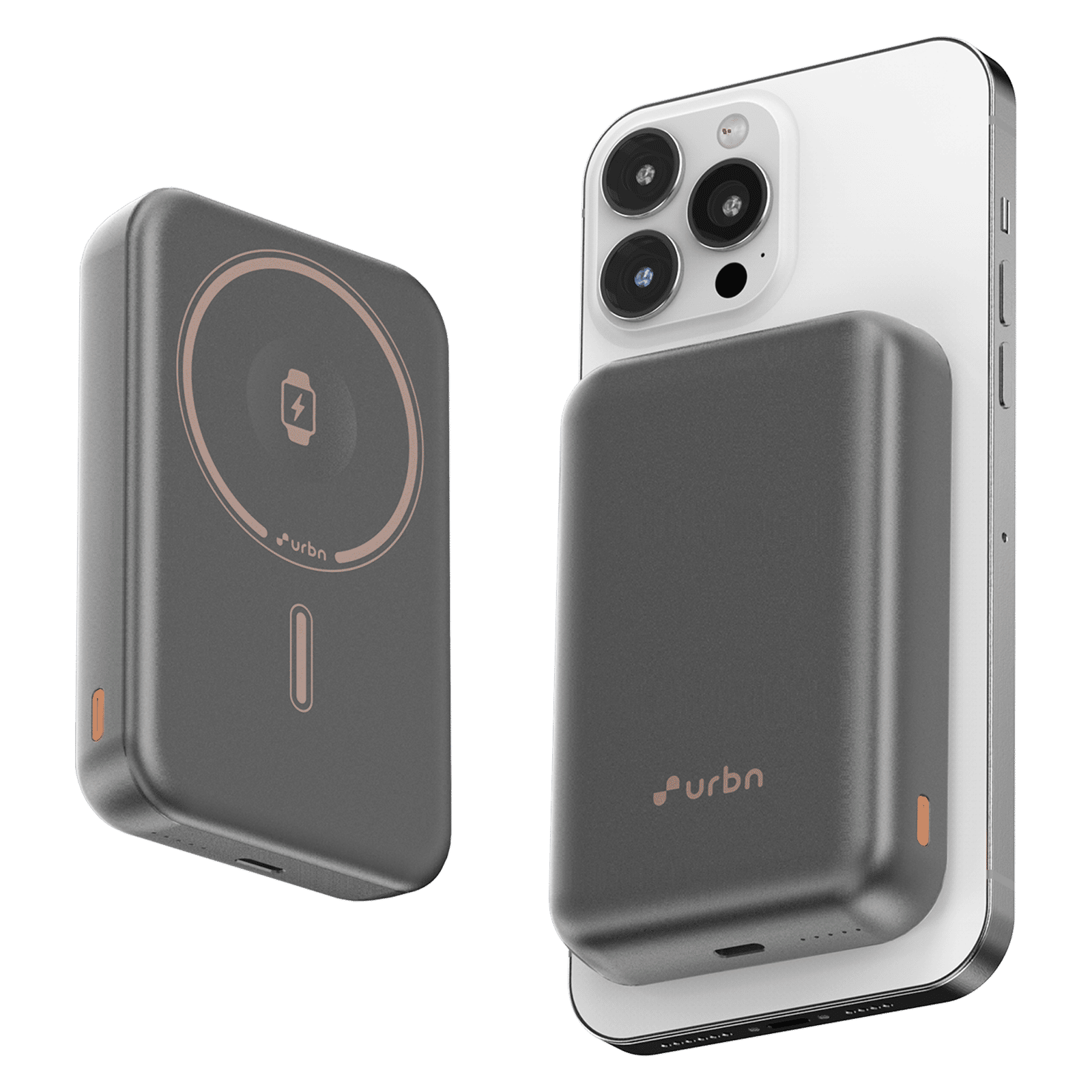Urbn Curve 10000 mAh 20W Fast Charging Power Bank (1 Type C Port, MagSafe Compatible, Soft Touch Finish, Travel Friendly, Gray Gun Metal) Urbn Curve 10000 mAh 20W Fast Charging Power Bank (1 Type C Port, MagSafe Compatible, Soft Touch Finish, Travel Friendly, Gray Gun Metal)_8