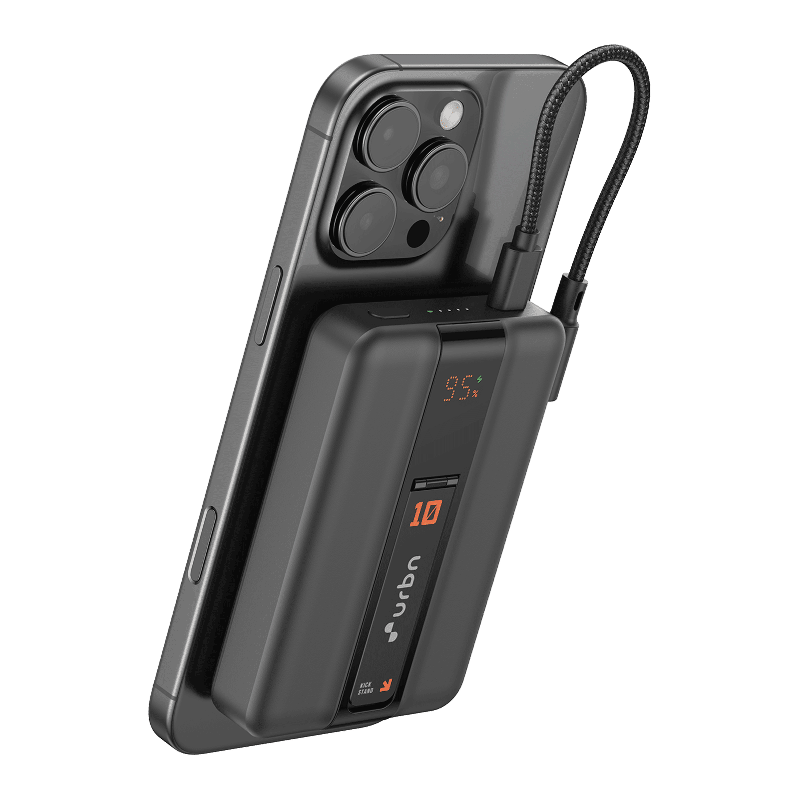 Urbn One Aero 10000 mAh 20W Fast Charging Power Bank(2 Type C Port, MagSafe Compatible, Smart LED Display, Black) Urbn One Aero 10000 mAh 20W Fast Charging Power Bank(2 Type C Port, MagSafe Compatible, Smart LED Display, Black)_4