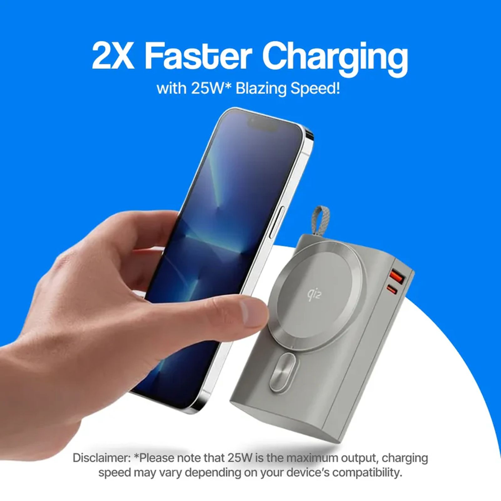Ambrane AerosynQ Orbit 20K 20000 mAh 35W Fast Charging Power Bank (1 Type A Port, 1 Type C Port, MagSafe Compatible, 1 Built-in Type-C Cable, Metallic Finish, SafeCharge Technology, Titanium) Ambrane AerosynQ Orbit 20K 20000 mAh 35W Fast Charging Power Bank (1 Type A Port, 1 Type C Port, MagSafe Compatible, 1 Built-in Type-C Cable, Metallic Finish, SafeCharge Technology, Titanium)_6
