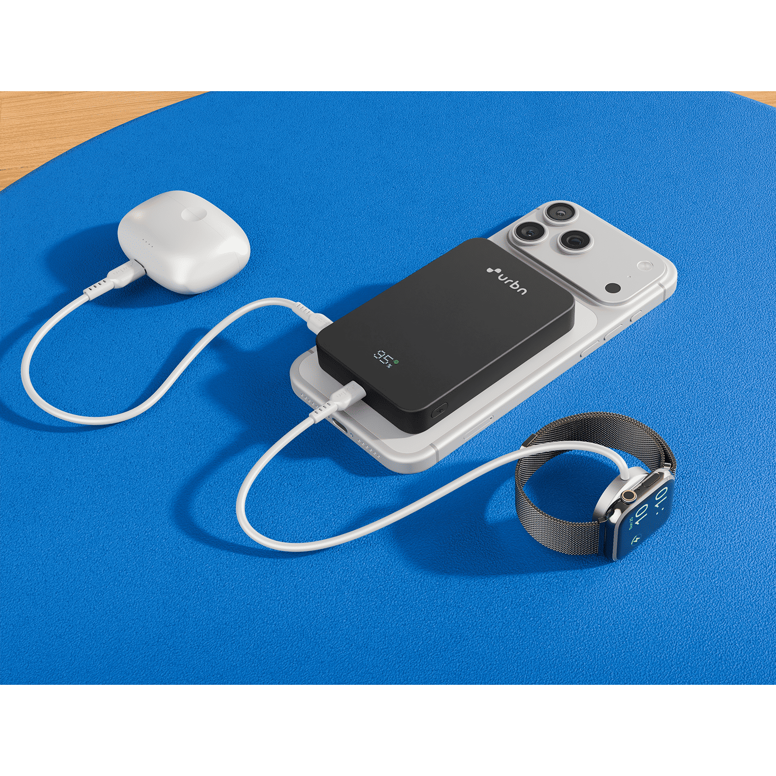 Urbn Slate 10000 mAh 20W Fast Charging Power Bank (2 Type C Ports, MagSafe Compatible, Premium Metallic Finish, LED Display, Black)_13