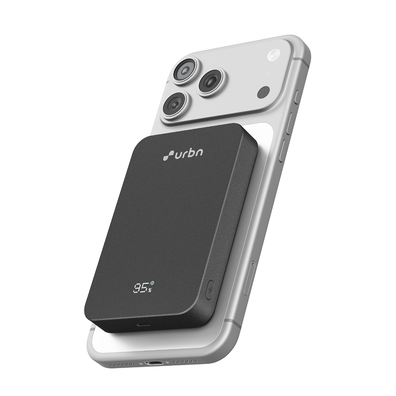 Urbn Slate 10000 mAh 20W Fast Charging Power Bank (2 Type C Ports, MagSafe Compatible, Premium Metallic Finish, LED Display, Black)_4