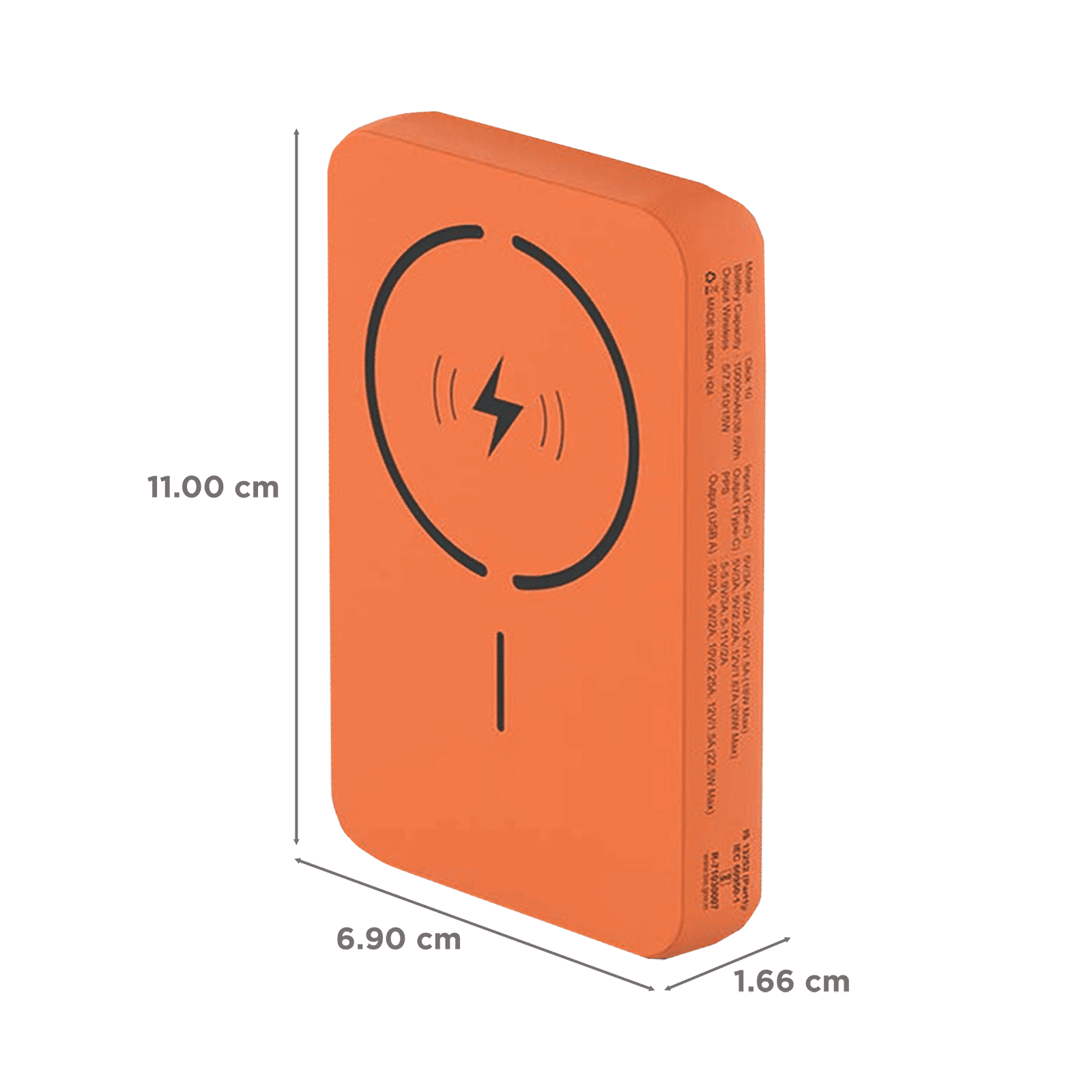 Stuffcool Click 10 10000 mAh 20W Fast Charging Power Bank ( 1 Type C & 1 Type A Port, MagSafe Compatible, Digital Display, Orange) Stuffcool Click 10 10000 mAh 20W Fast Charging Power Bank ( 1 Type C & 1 Type A Port, MagSafe Compatible, Digital Display, Orange)_3