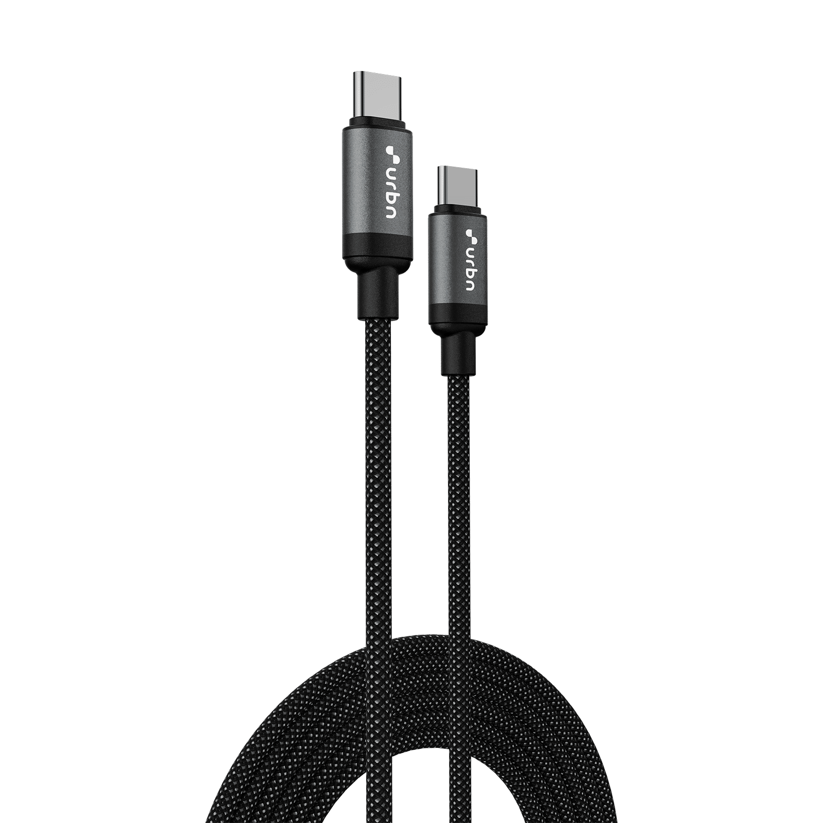 urbn UPC261 Type C to Type C 3.9 Feet (1.2M) Cable (65W Super Fast Charging, Black)_1
