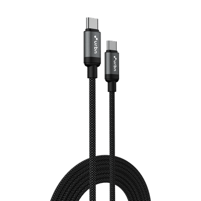 urbn UPC261 Type C to Type C 3.9 Feet (1.2M) Cable (65W Super Fast Charging, Black)