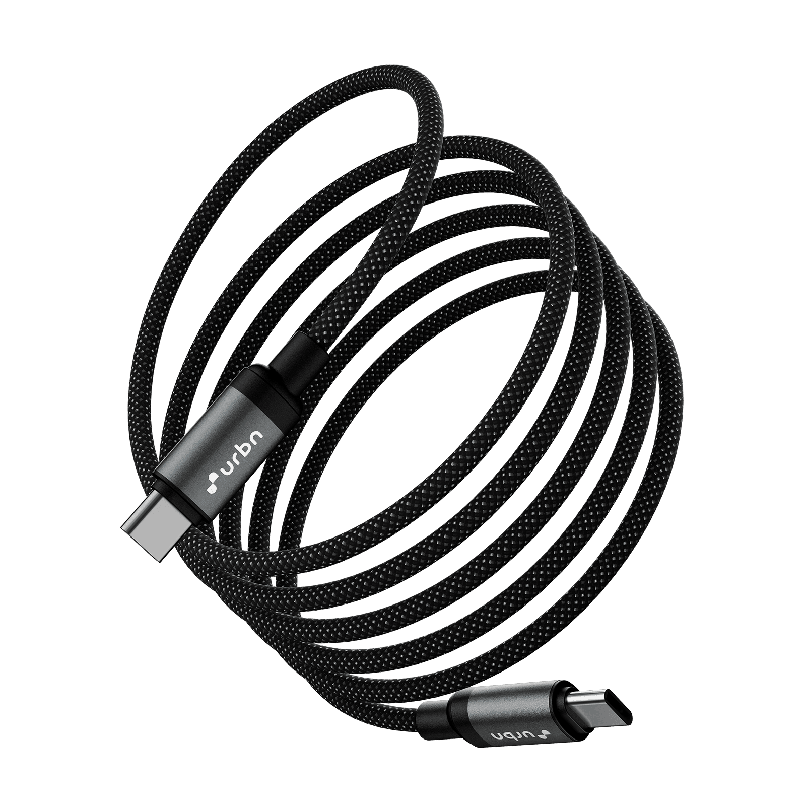 urbn UPC261 Type C to Type C 3.9 Feet (1.2M) Cable (65W Super Fast Charging, Black)_2