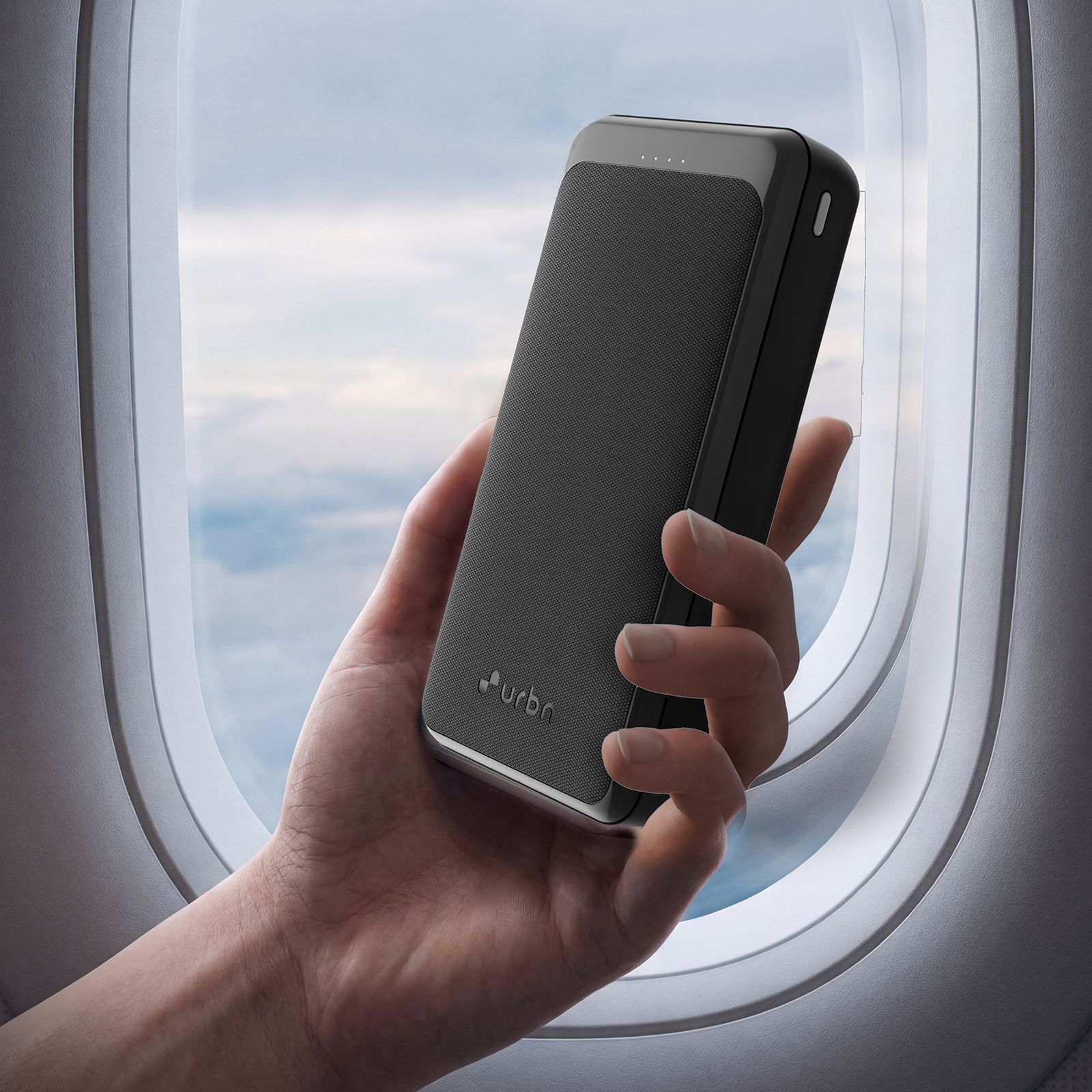 urbn UPR217 20000 mAh 35W Fast Charging Power Bank (2 Type A & 1 Type C Ports, Battery Temperature Protection, Black)_14
