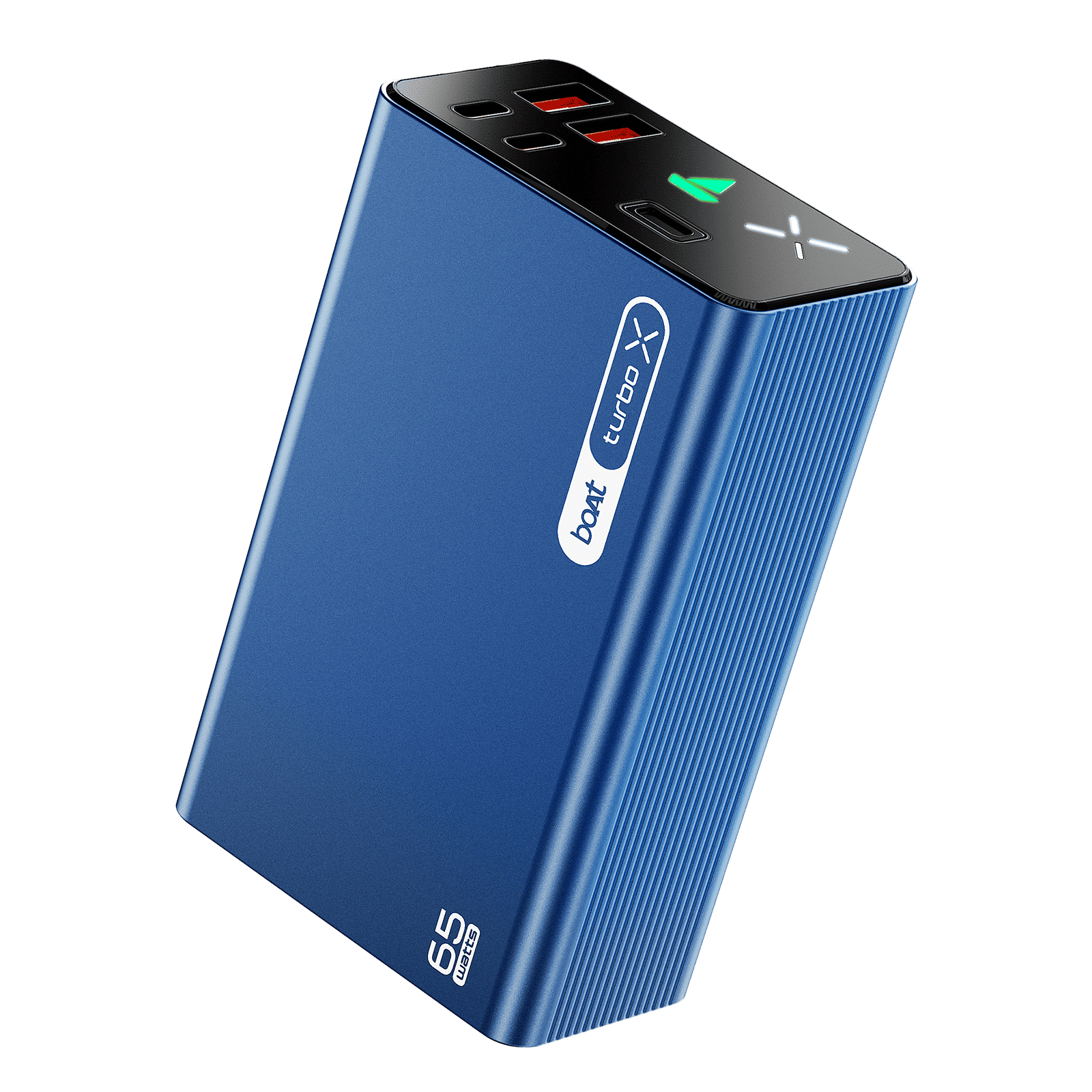 boAt Energyshroom Turbo X 30000 mAh 65W Fast Charging Power Bank (2 Type A, 2 Type C Ports, LED Indicator, Navy Blue) boAt Energyshroom Turbo X 30000 mAh 65W Fast Charging Power Bank (2 Type A, 2 Type C Ports, LED Indicator, Navy Blue)_1