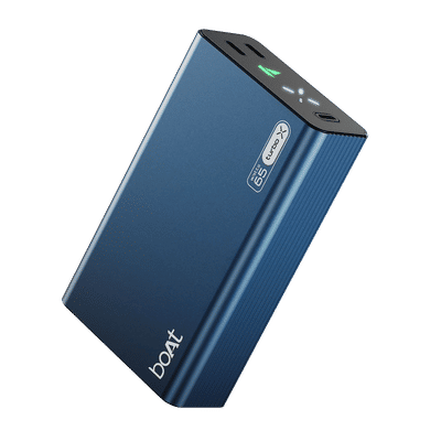boAt Energyshroom Turbo X 20000 mAh 65W Fast Charging Power Bank (2 Type C Ports, LED Indicator, Navy Blue)