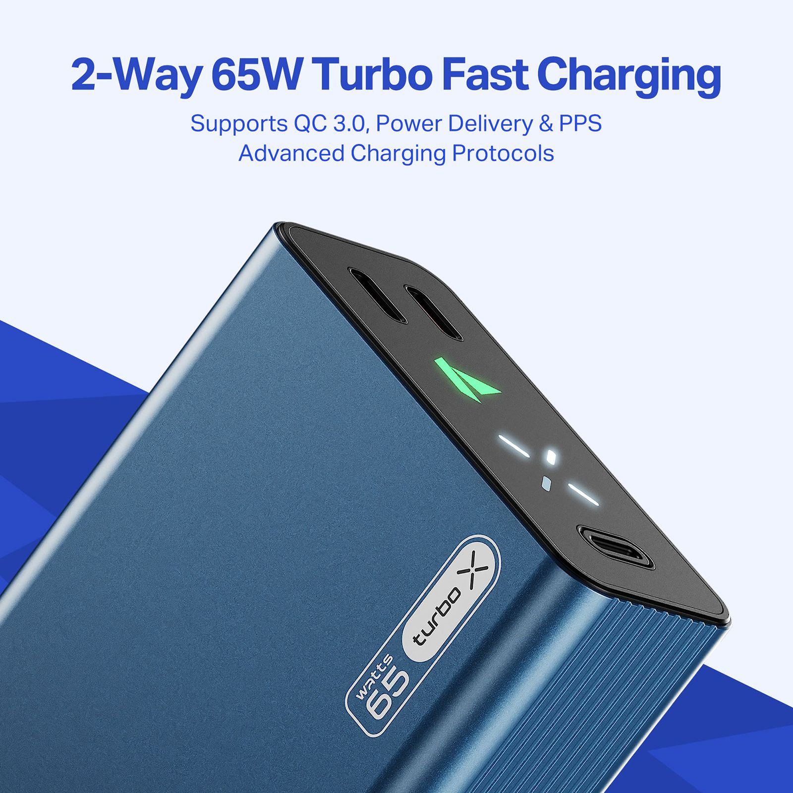boAt Energyshroom Turbo X 20000 mAh 65W Fast Charging Power Bank (2 Type C Ports, LED Indicator, Navy Blue) boAt Energyshroom Turbo X 20000 mAh 65W Fast Charging Power Bank (2 Type C Ports, LED Indicator, Navy Blue)_4