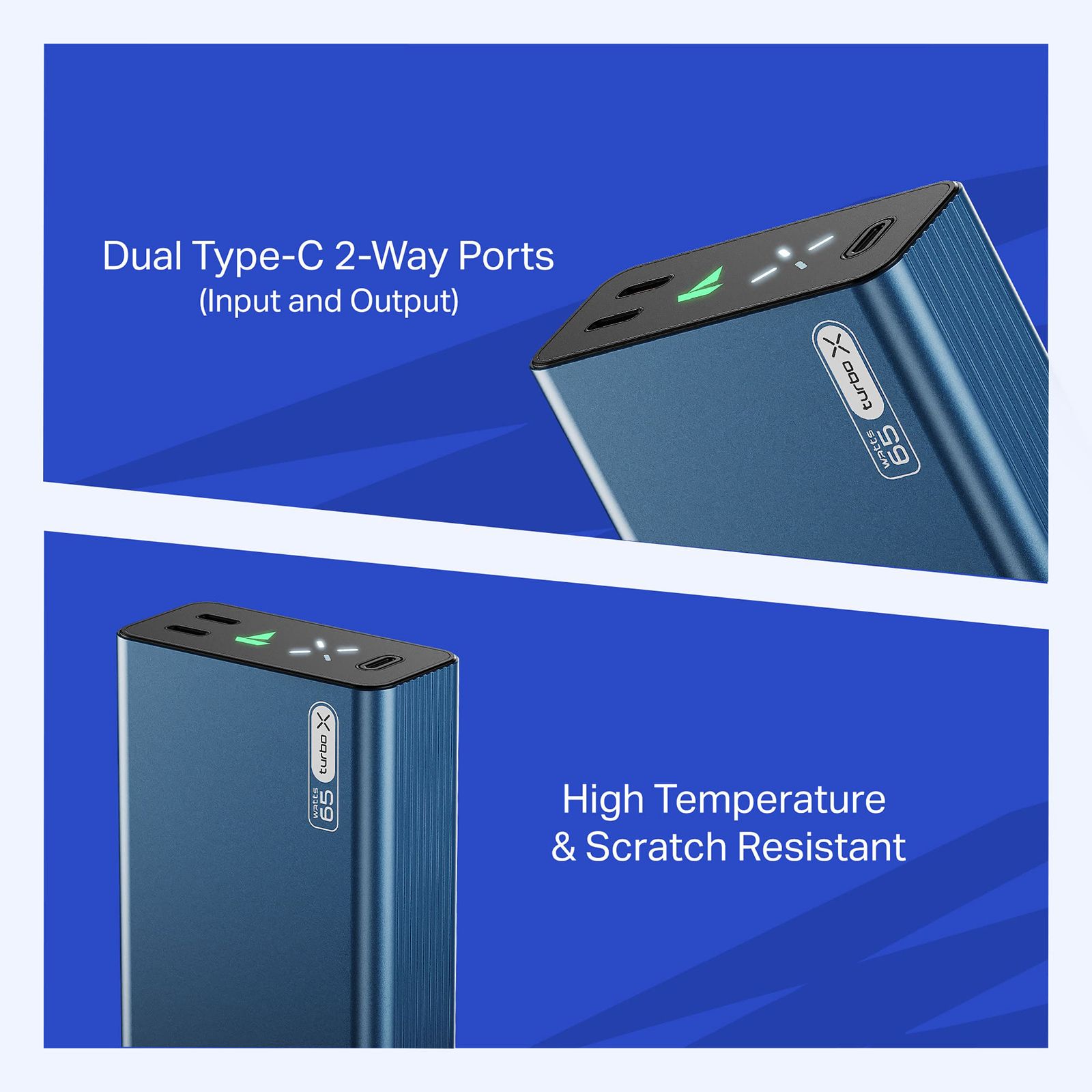 boAt Energyshroom Turbo X 20000 mAh 65W Fast Charging Power Bank (2 Type C Ports, LED Indicator, Navy Blue) boAt Energyshroom Turbo X 20000 mAh 65W Fast Charging Power Bank (2 Type C Ports, LED Indicator, Navy Blue)_9