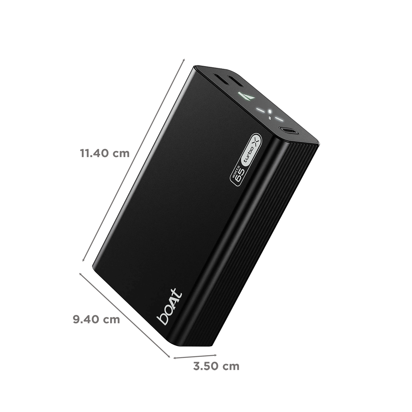 boAt Energyshroom Turbo X 20000 mAh 65W Fast Charging Power Bank (2 Type C Ports, LED Indicator, Onyx Black) boAt Energyshroom Turbo X 20000 mAh 65W Fast Charging Power Bank (2 Type C Ports, LED Indicator, Onyx Black)_3