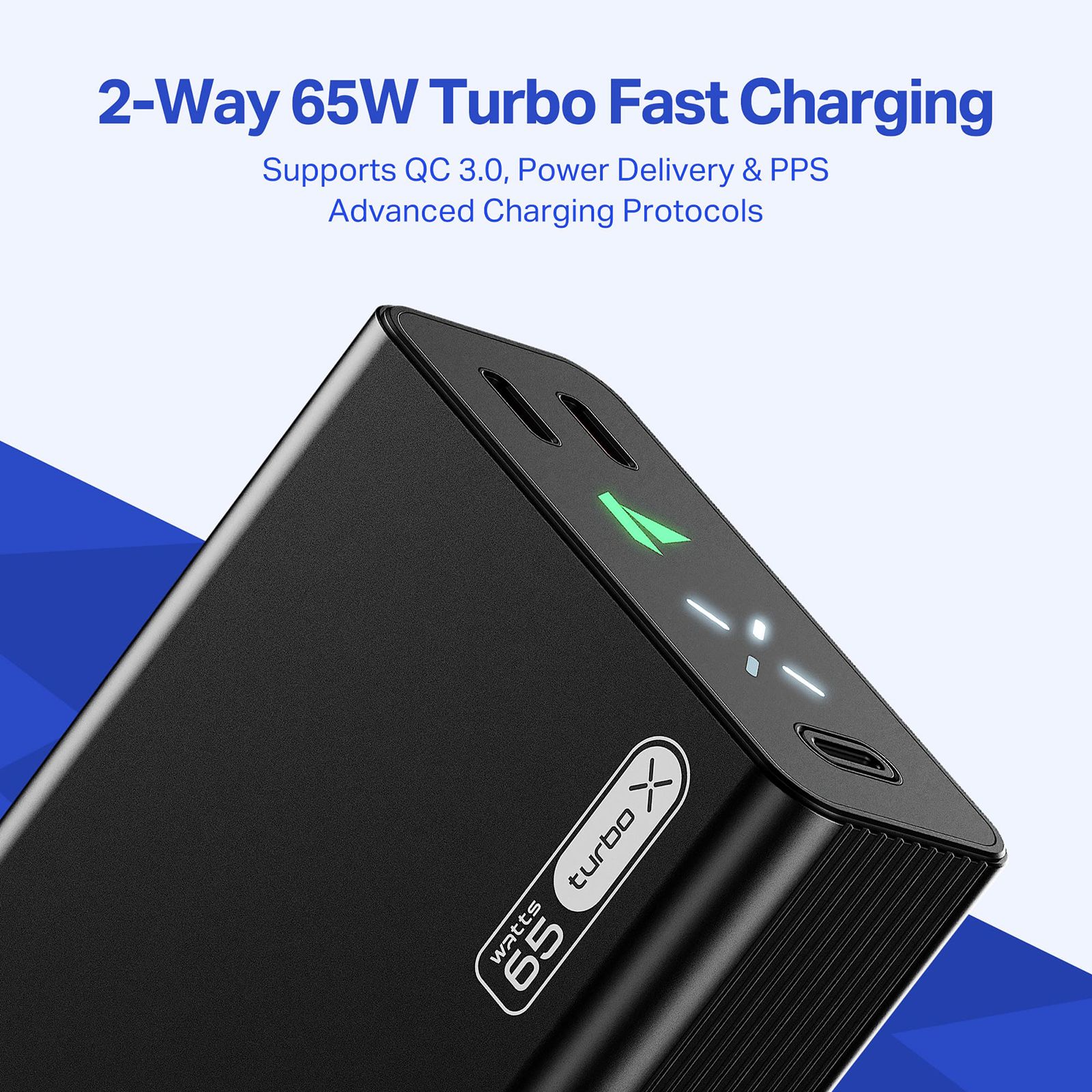 boAt Energyshroom Turbo X 20000 mAh 65W Fast Charging Power Bank (2 Type C Ports, LED Indicator, Onyx Black) boAt Energyshroom Turbo X 20000 mAh 65W Fast Charging Power Bank (2 Type C Ports, LED Indicator, Onyx Black)_4